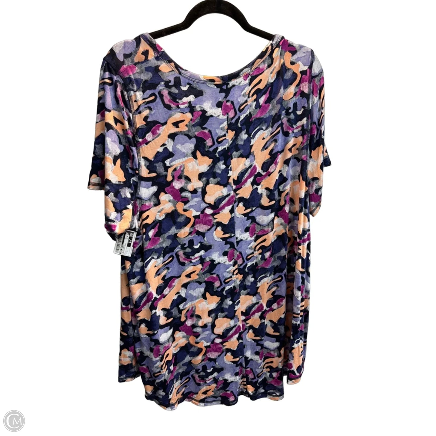 Top Short Sleeve Basic By Lane Bryant In Camouflage Print, Size: 1x