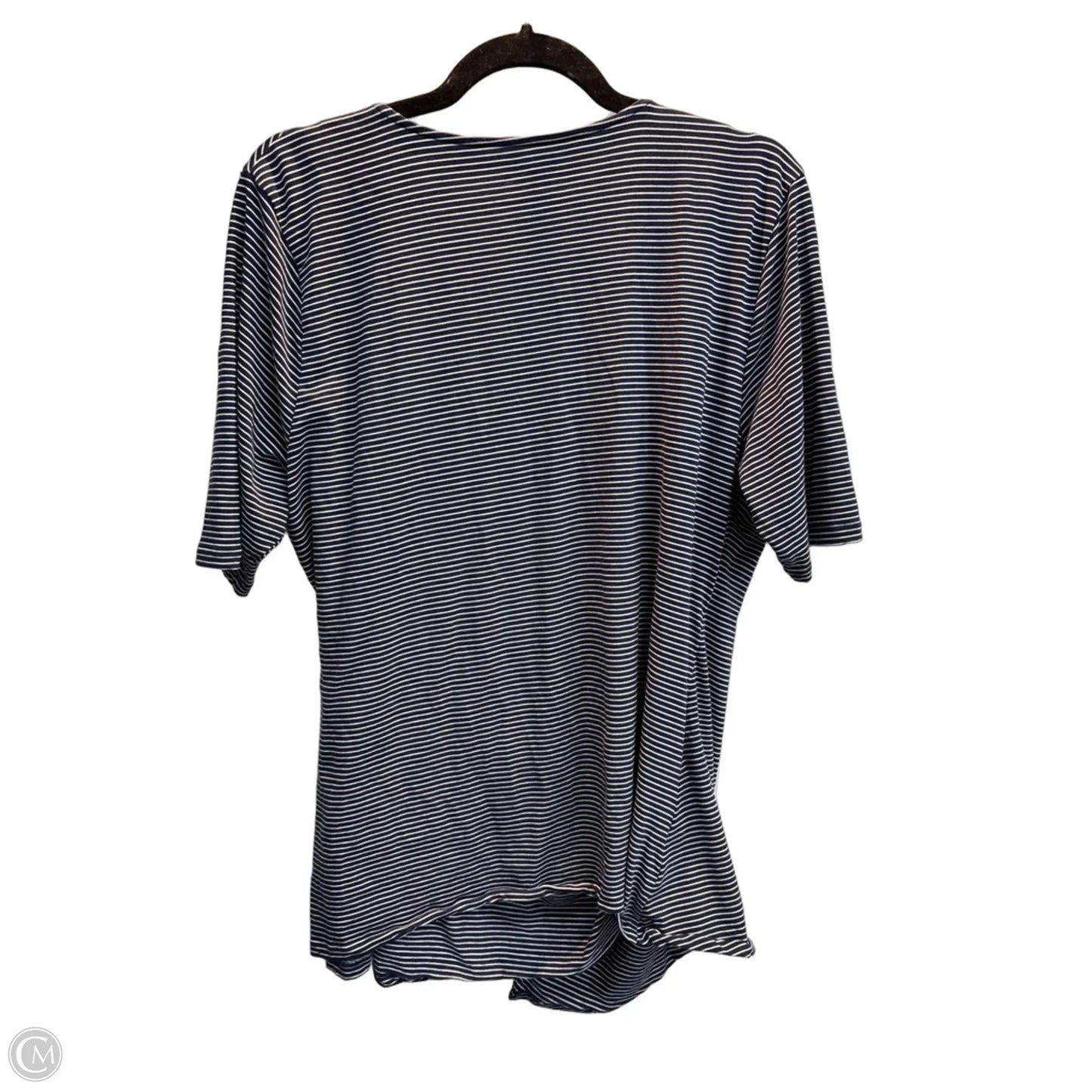 Top Short Sleeve By Lands End In Striped Pattern, Size: Xl