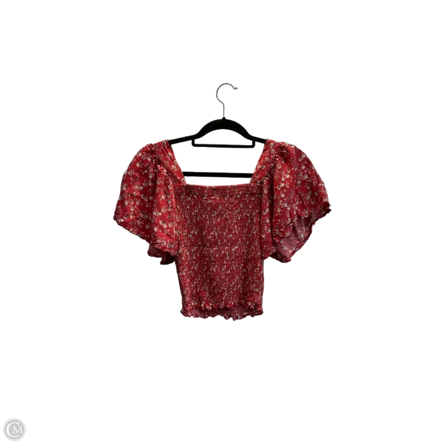 Top Short Sleeve By Japna In Red, Size: M