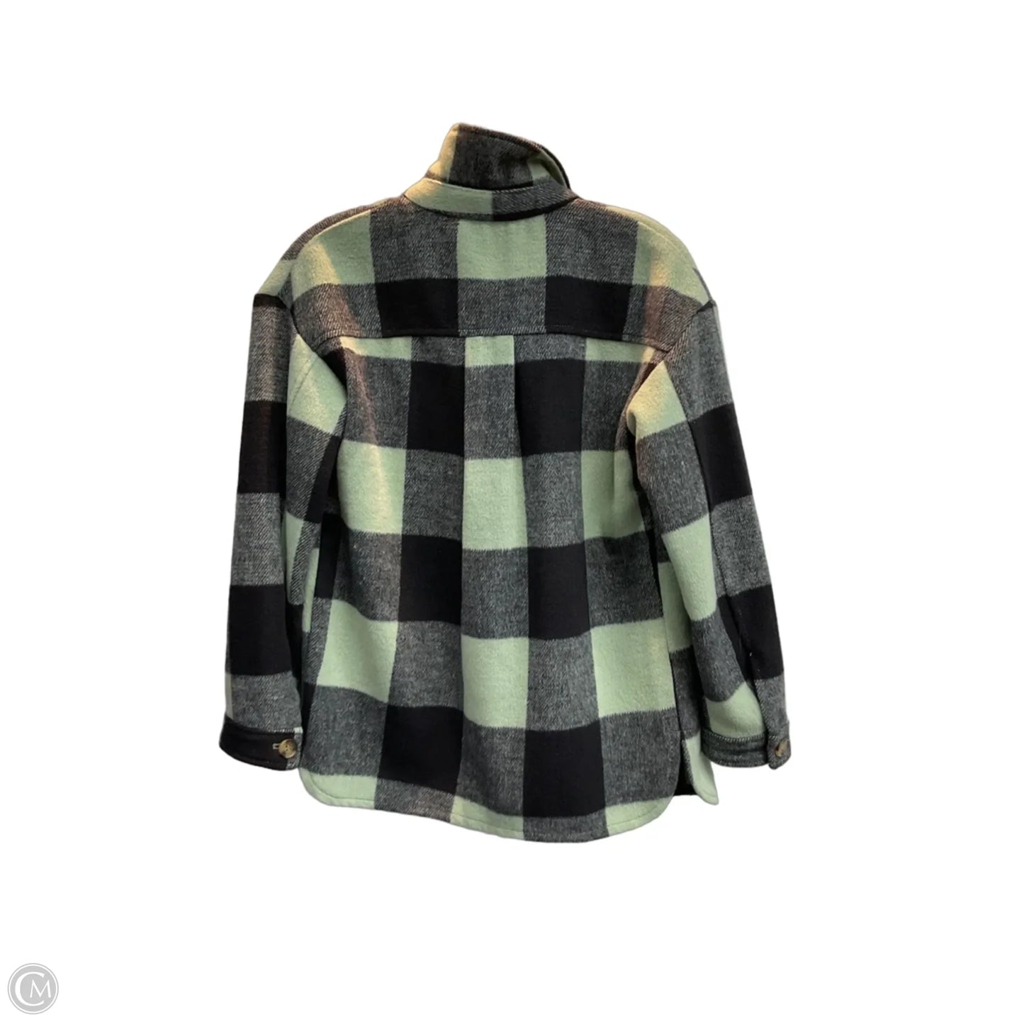 Jacket Shirt By H&m In Plaid Pattern, Size: L
