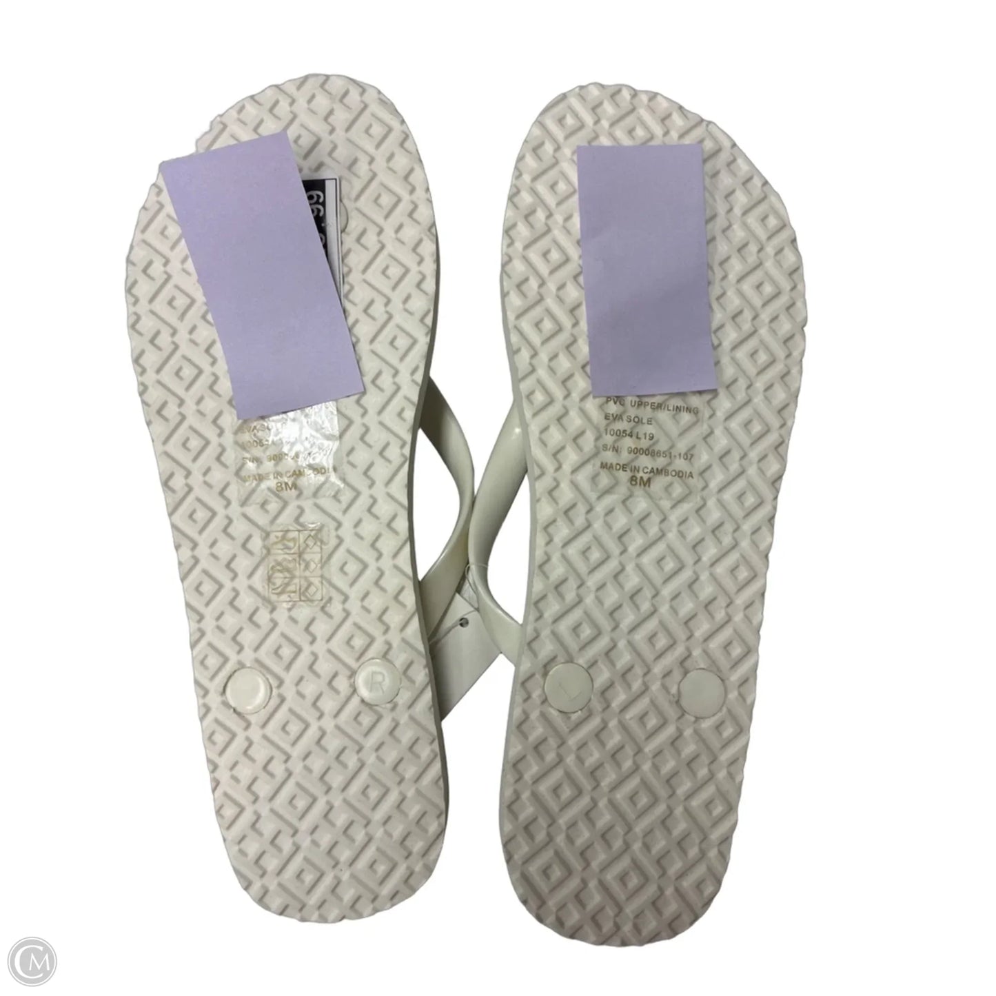 Sandals Designer By Tory Burch In Black & White, Size: 8