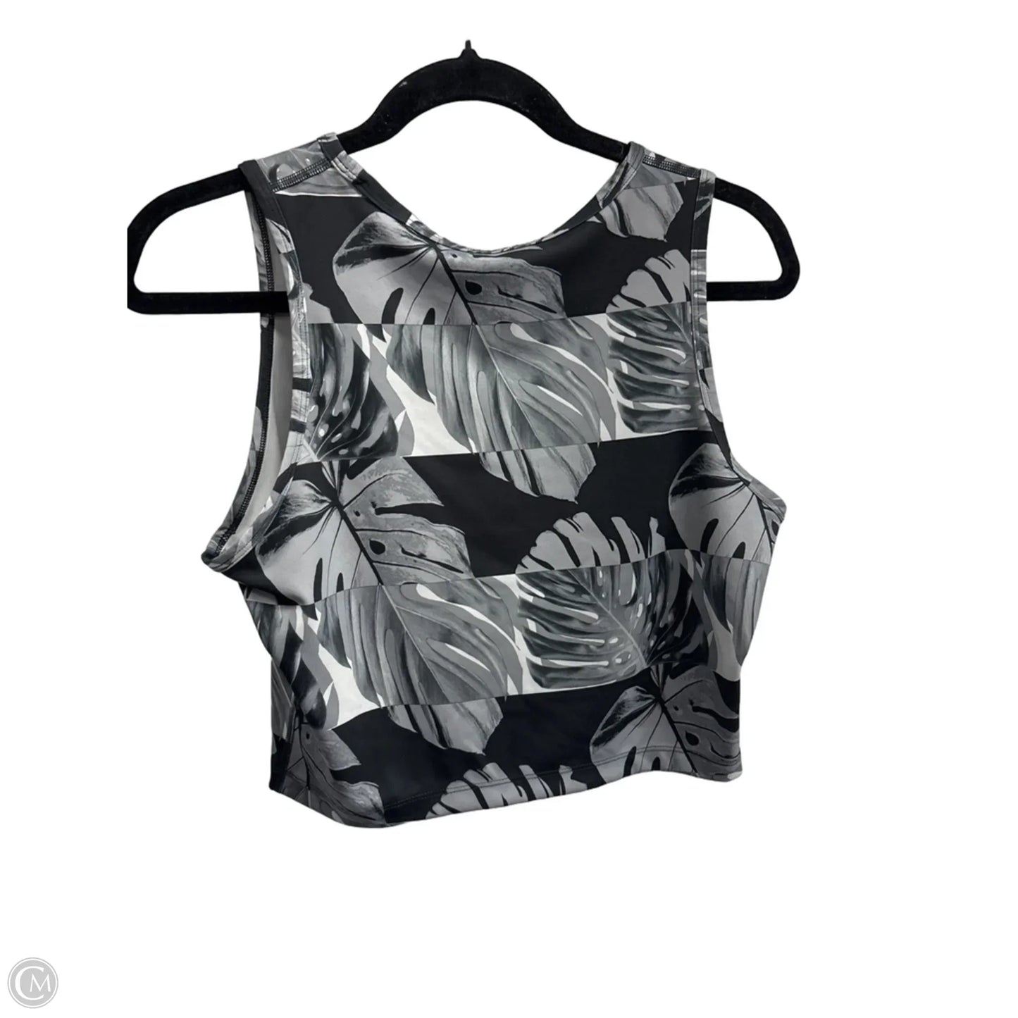 Athletic Tank Top By Nike Apparel In Black & Grey, Size: M