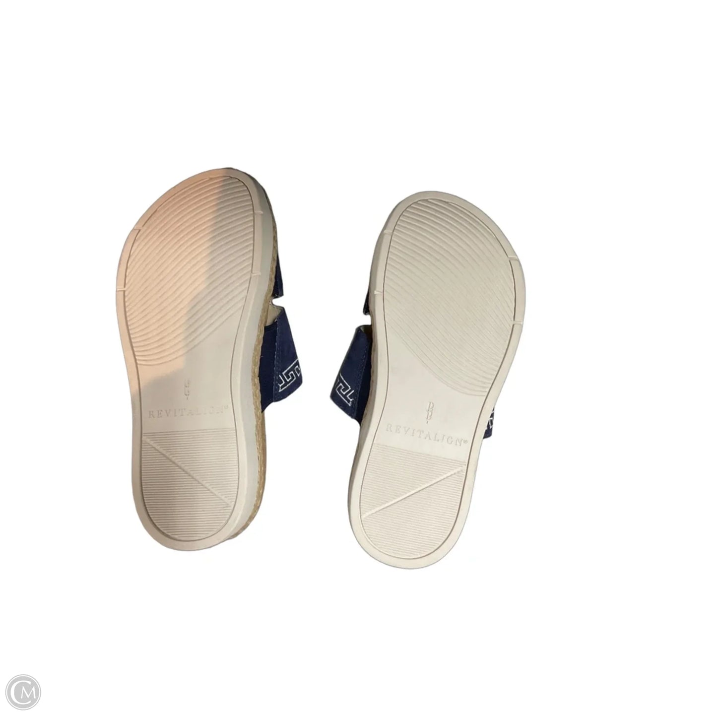 Sandals Flats By Clothes Mentor In Navy, Size: 6