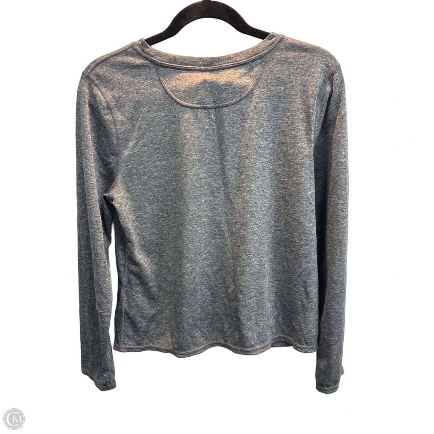 Athletic Top Long Sleeve Crewneck By Calvin Klein In Grey, Size: L