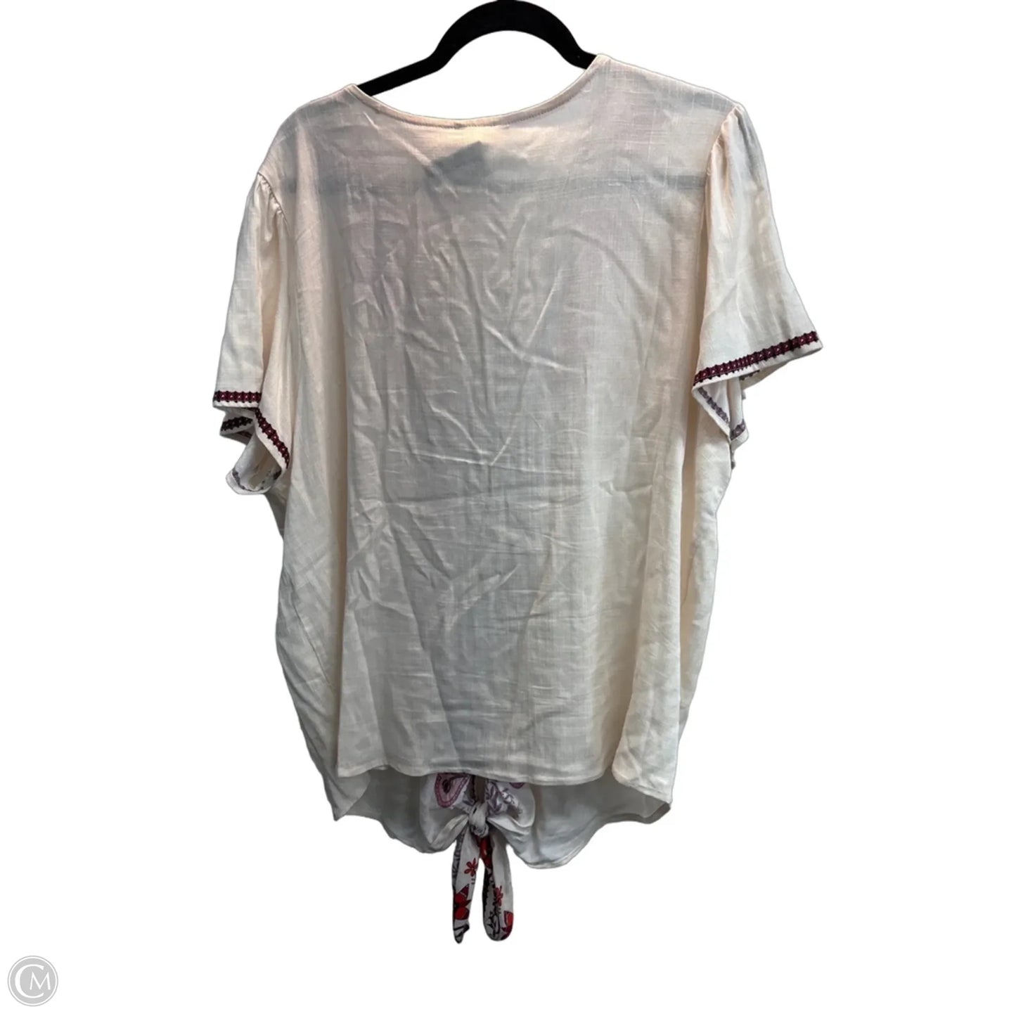 Top Short Sleeve By Cato In Floral Print, Size: 3x