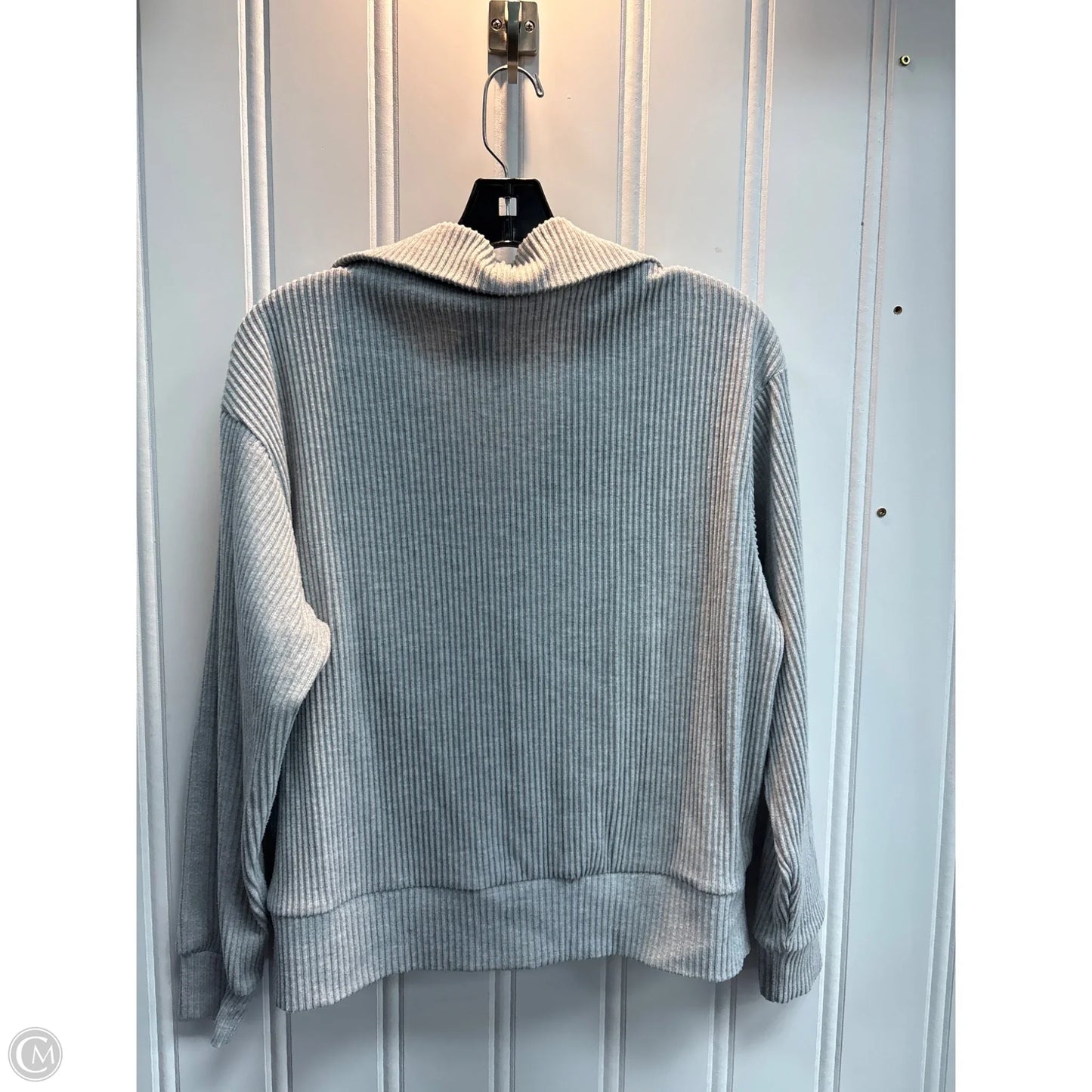 Athletic Sweatshirt Collar By Avia In Grey, Size: S