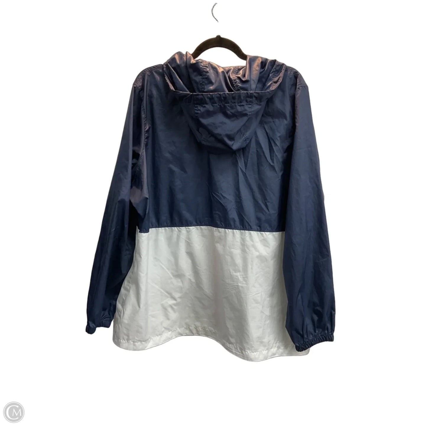 Athletic Jacket By Columbia In Blue & White, Size: 1x
