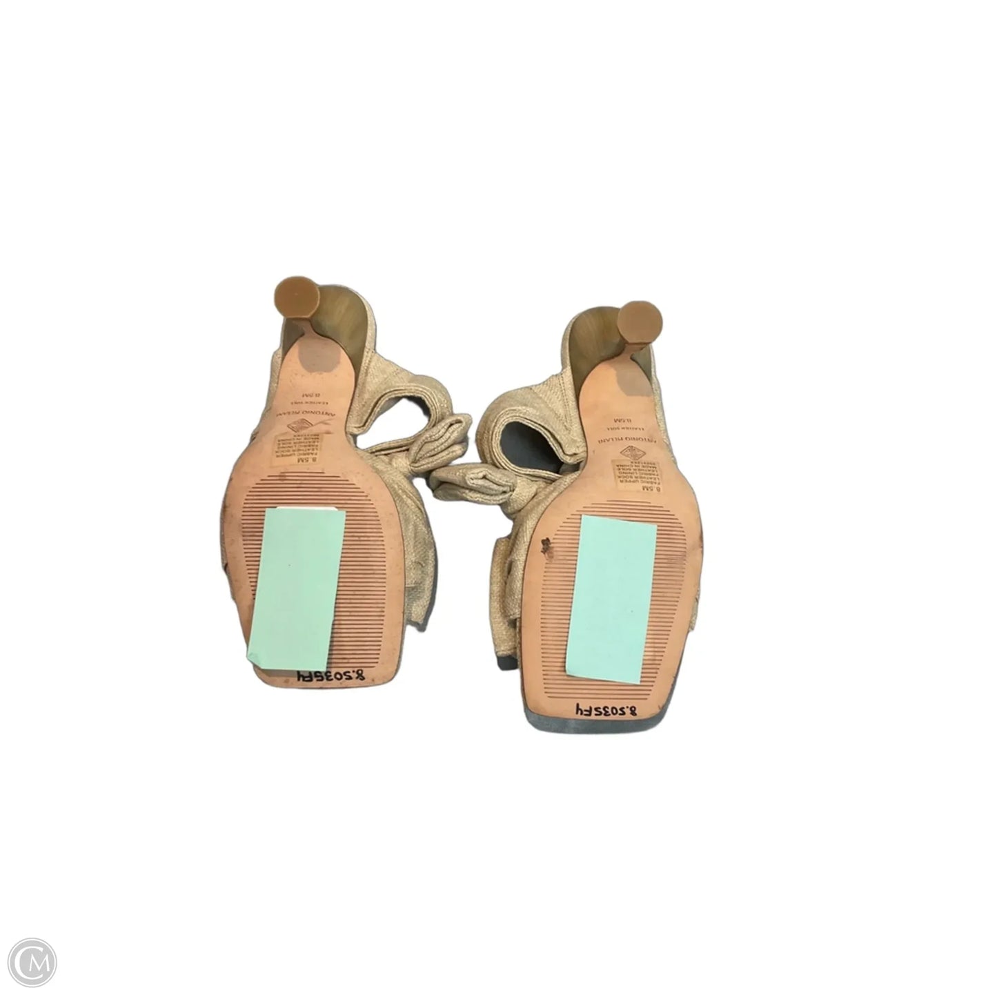 Sandals Heels Kitten By Antonio Melani In Beige, Size: 8.5