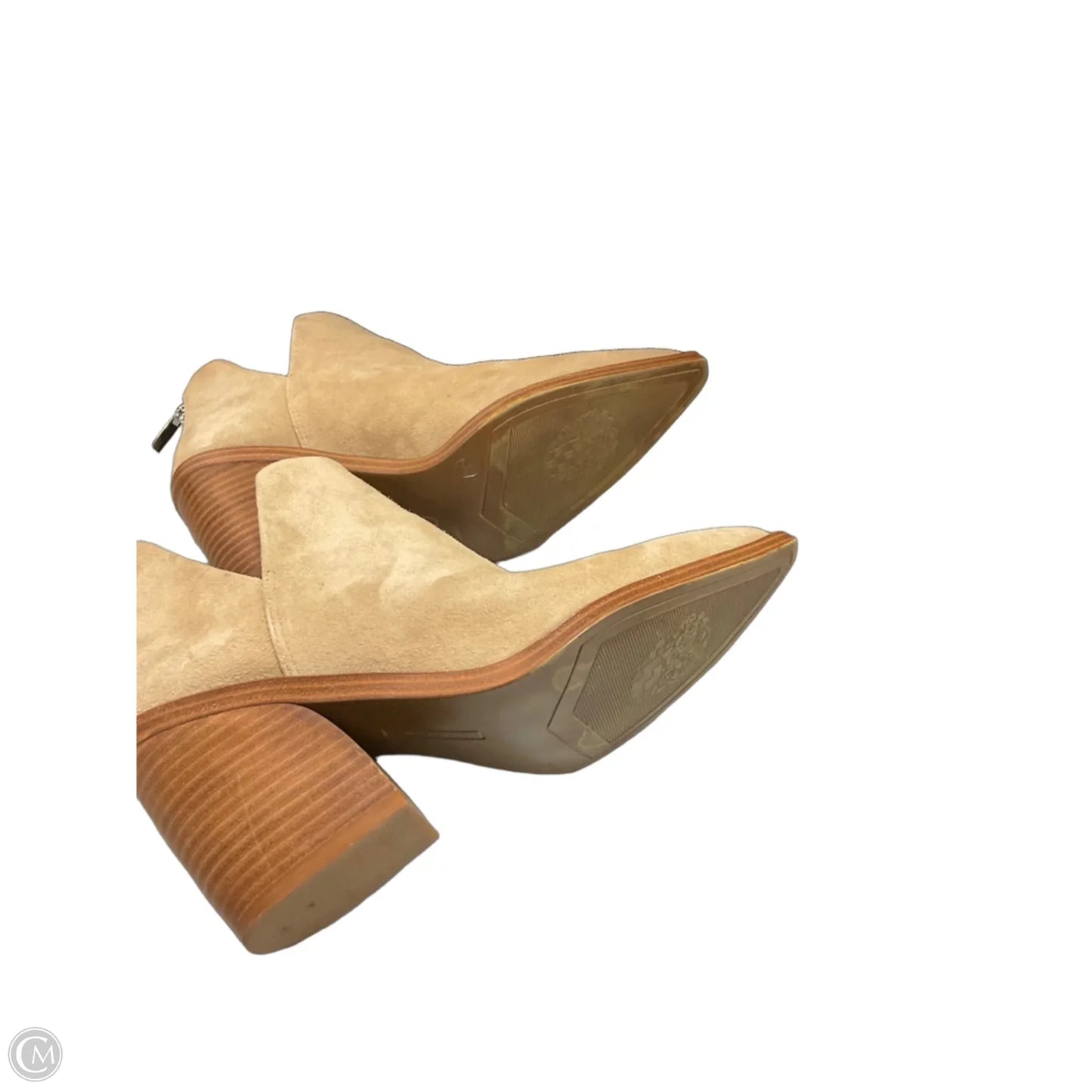 Boots Ankle Heels By Vince Camuto In Tan, Size: 9.5