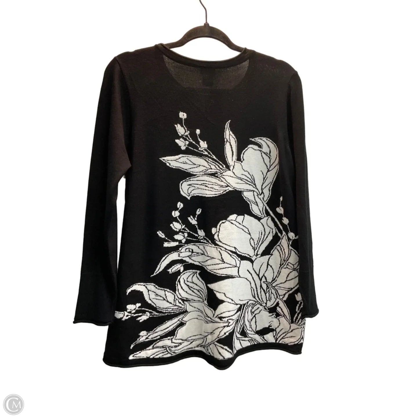 Top Long Sleeve By Chicos In Floral Print, Size: M