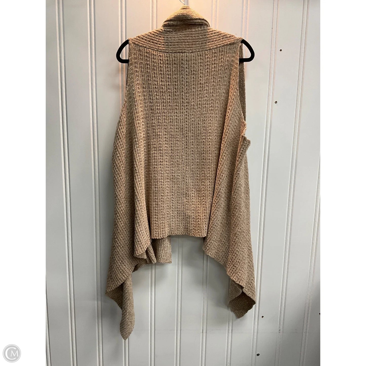 Vest Sweater By Leo And Nicole In Tan, Size: 2x