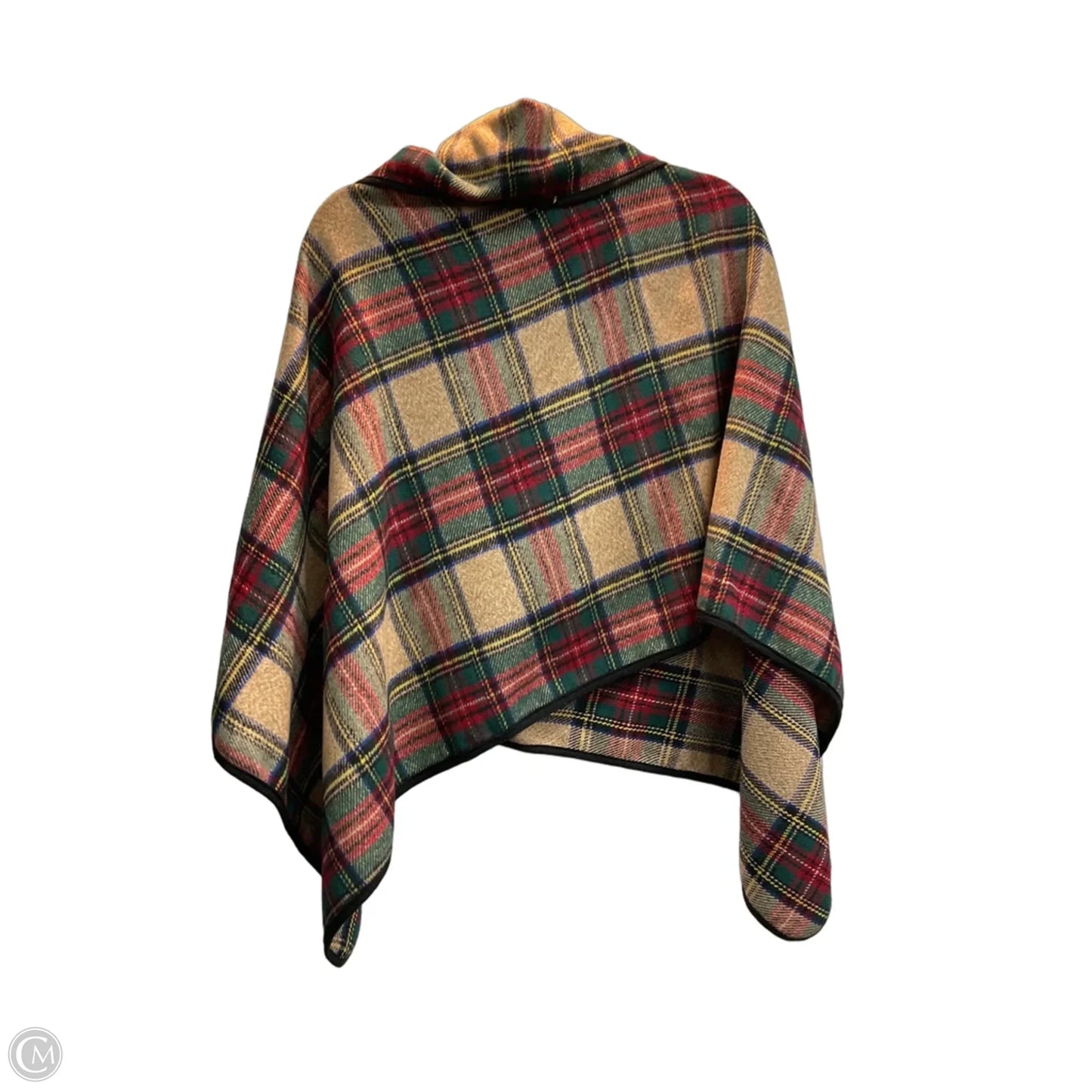 Shawl By Clothes Mentor In Plaid Pattern, Size: M