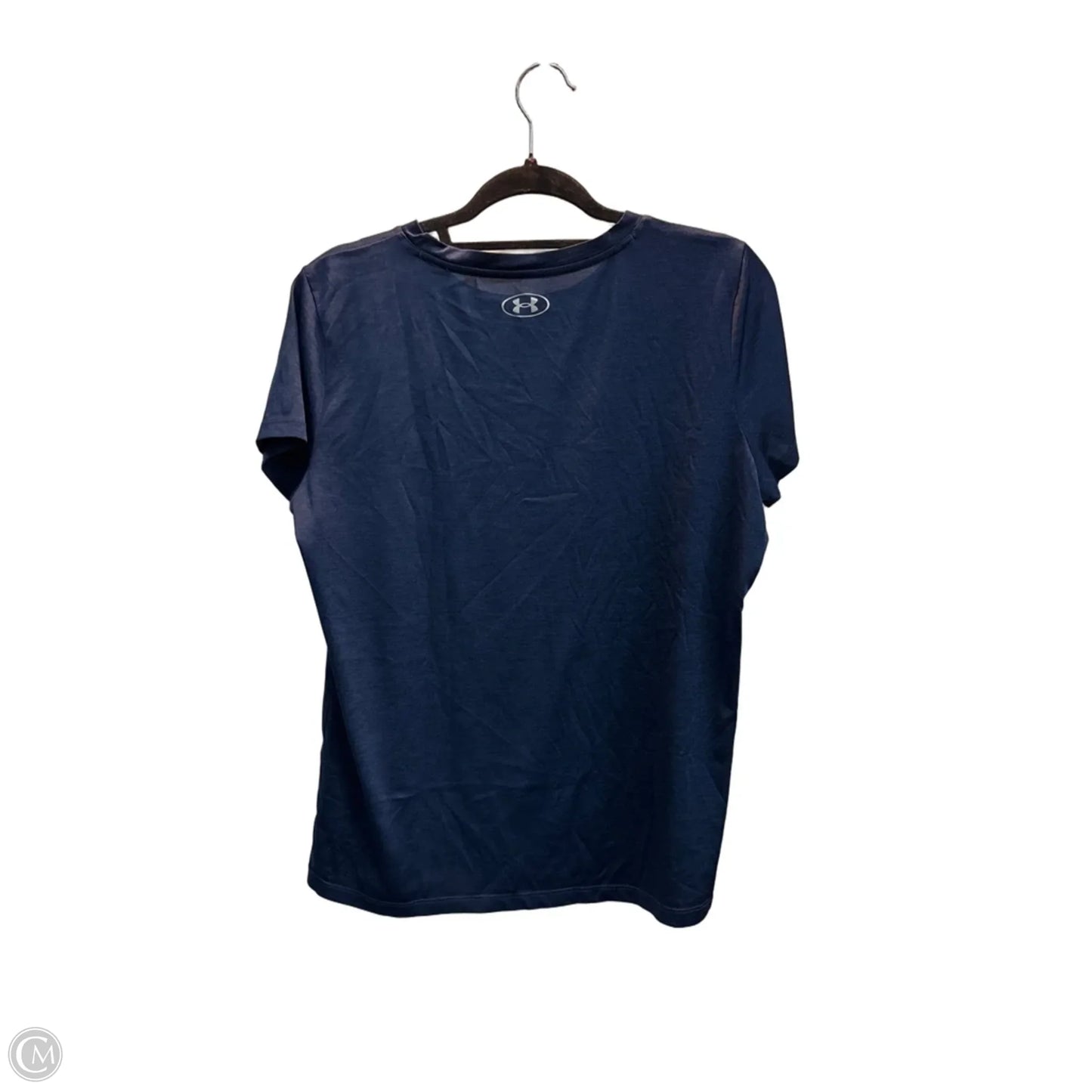 Athletic Top Short Sleeve By Under Armour In Navy, Size: L