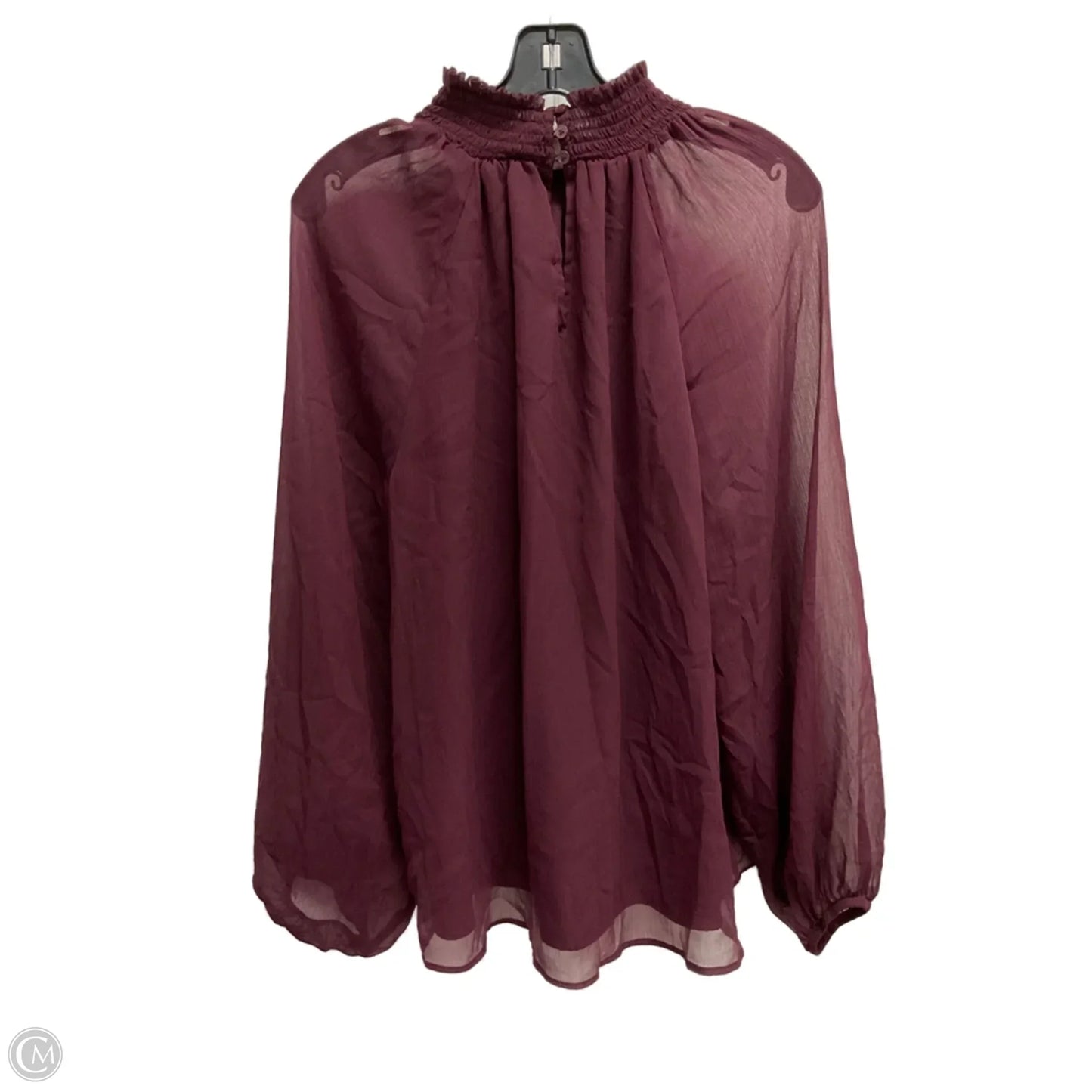Top Long Sleeve By Joie In Maroon, Size: Xl