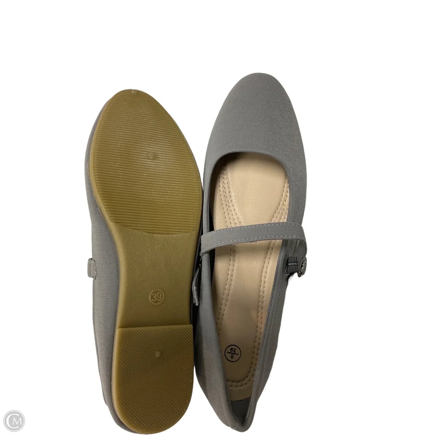 Shoes Flats By Clothes Mentor In Grey, Size: 8
