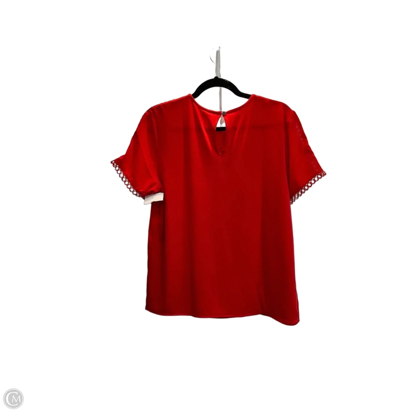 Blouse Short Sleeve By Ann Taylor In Red, Size: S