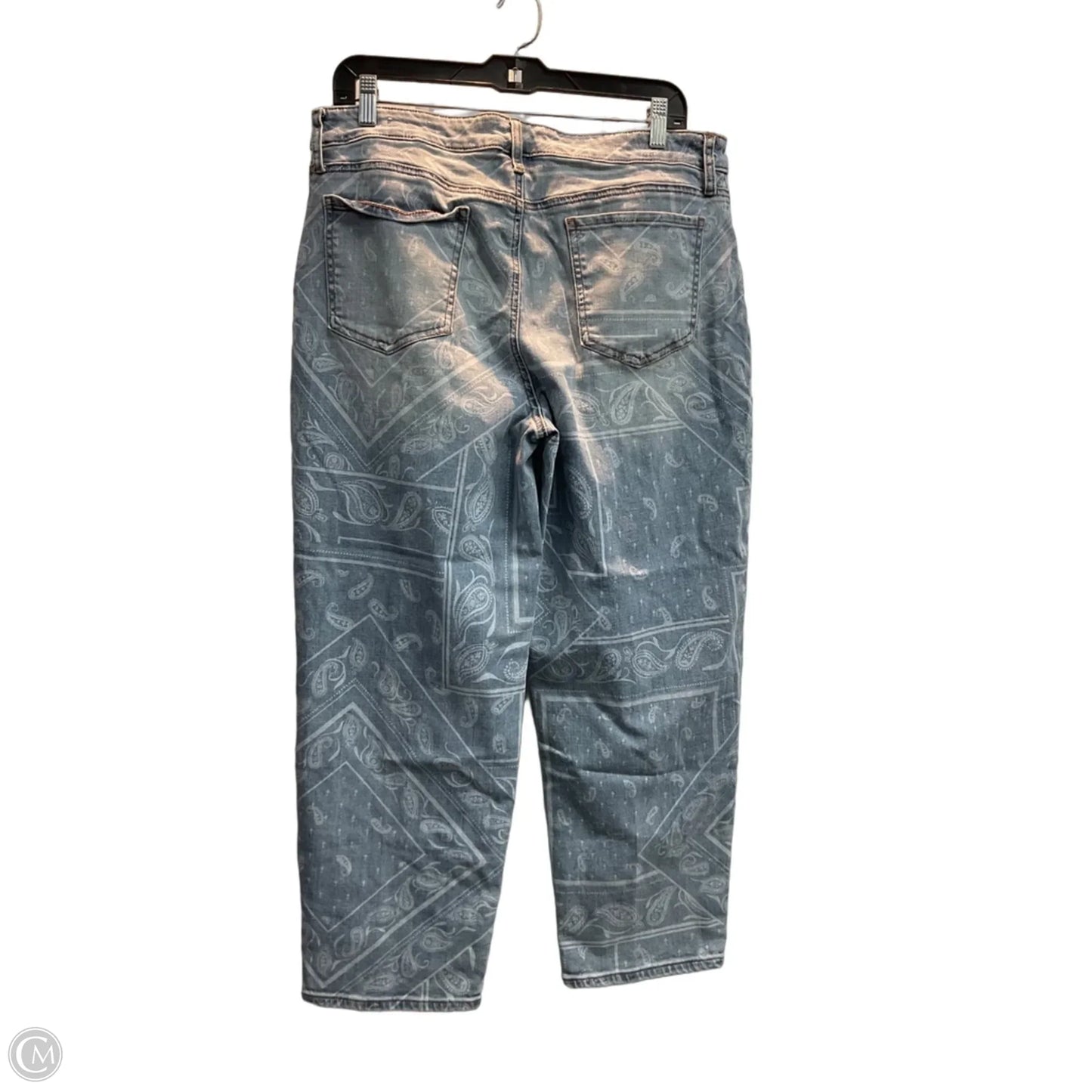 Jeans Cropped By Chicos In Blue Denim, Size: 12