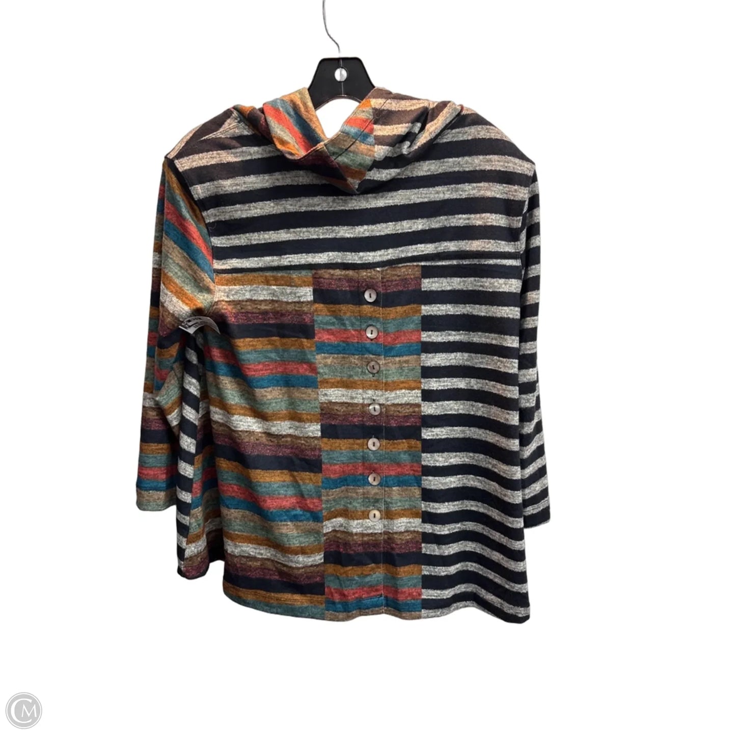 Top Long Sleeve By John Mark In Striped Pattern, Size: S