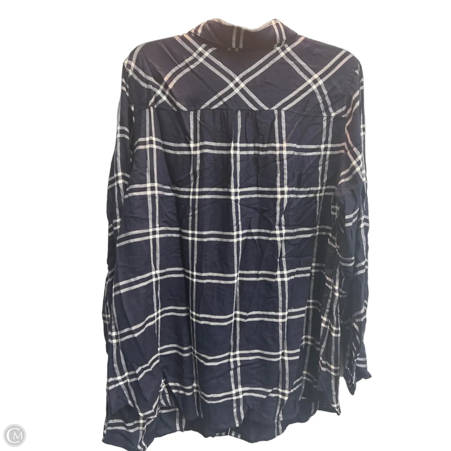 Top Long Sleeve By Talbots In Striped Pattern, Size: 1x