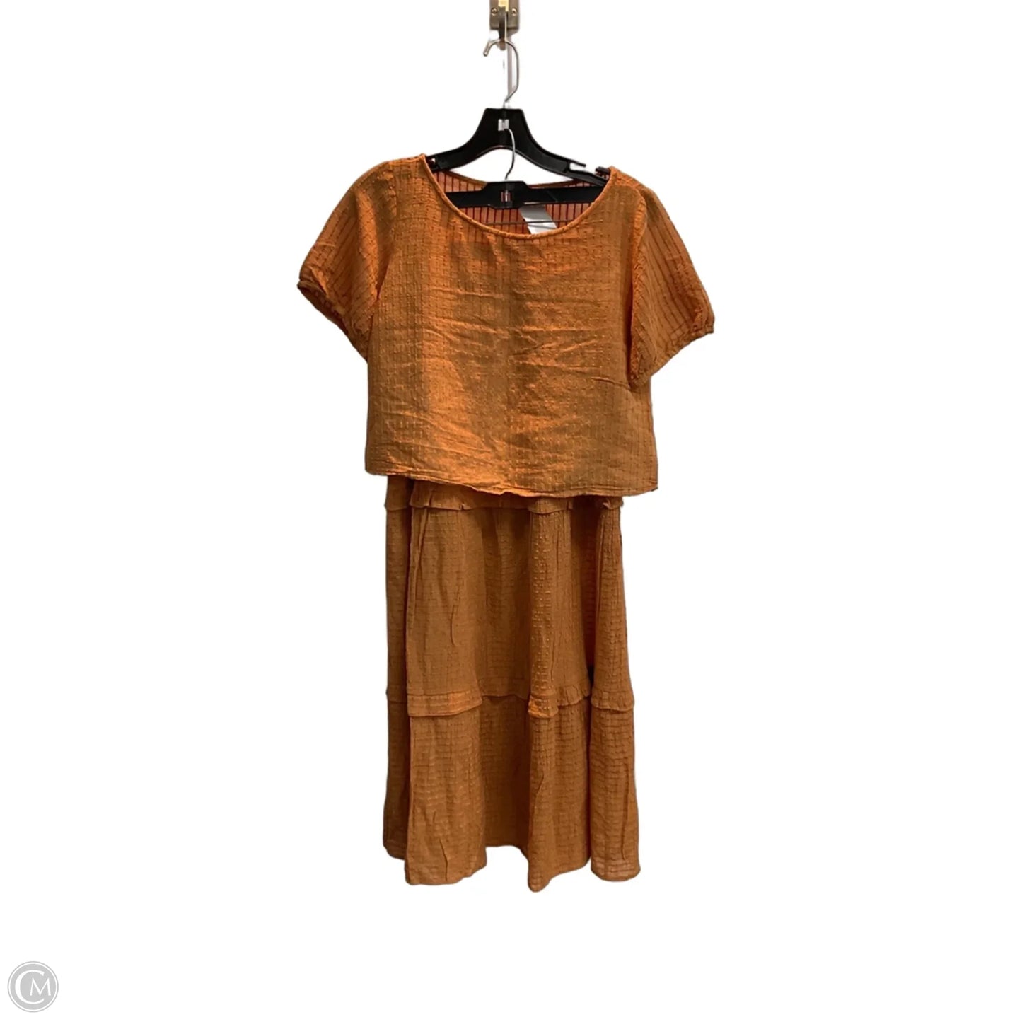 Skirt Set 2pc By Clothes Mentor In Orange, Size: S
