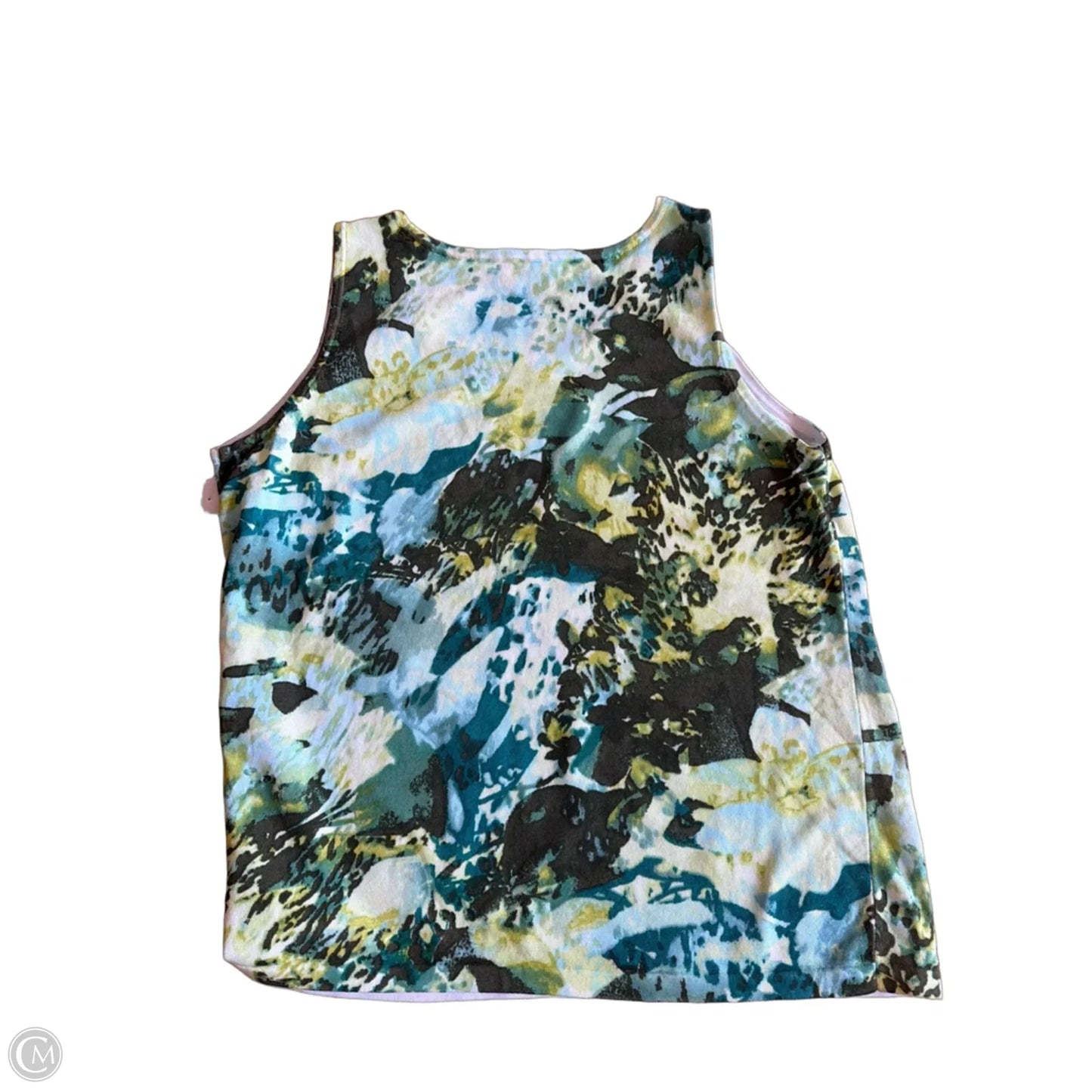 Tank Top By Chicos In Green & Tan, Size: L