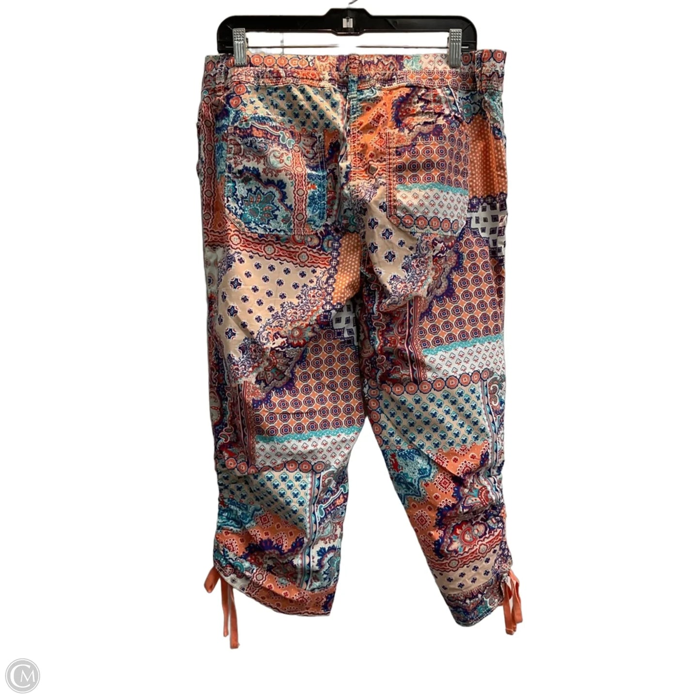 Capris By Chicos In Paisley Print, Size: L