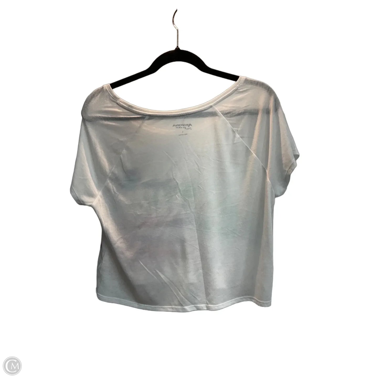 Top Short Sleeve Basic By Arizona In White, Size: L