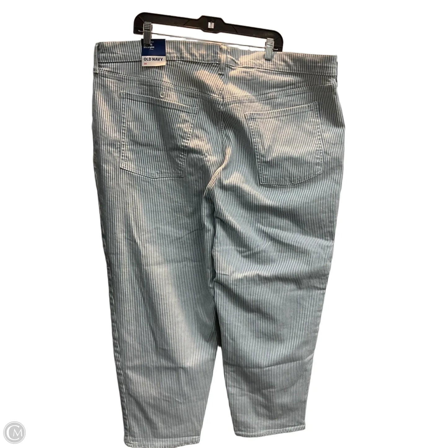 Jeans Cropped By Old Navy In Striped Pattern, Size: 4x