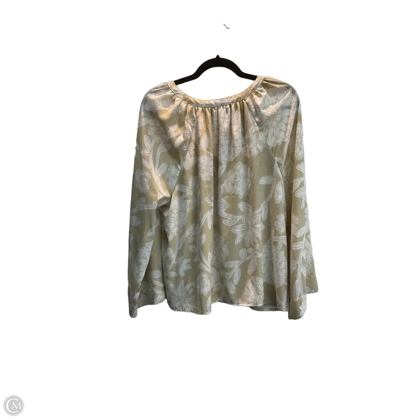 Blouse 3/4 Sleeve By Loft In Tan, Size: L