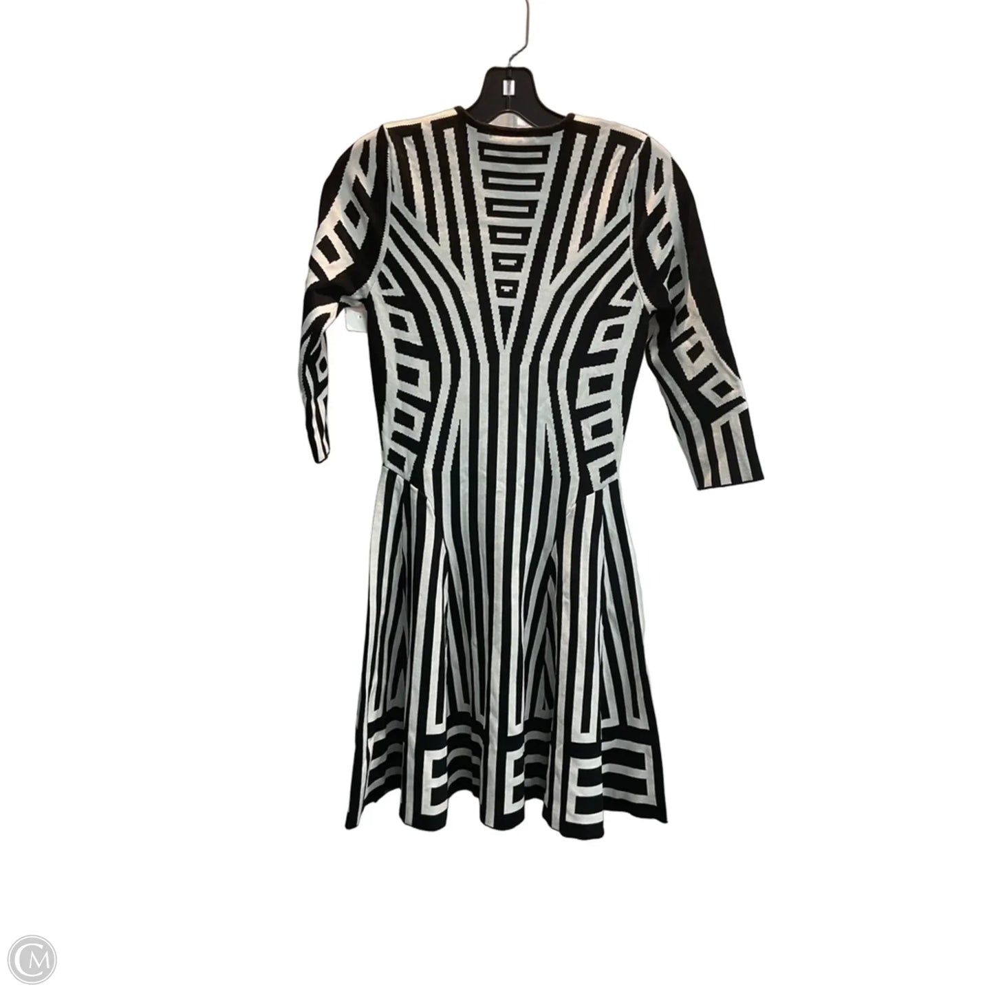 Dress Casual Midi By Giani Bernini In Black & Cream, Size: Xs