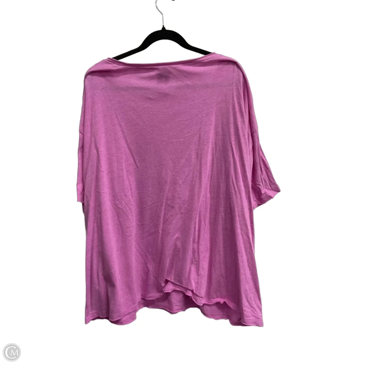 Top Short Sleeve By Zenana In Pink, Size: 1x