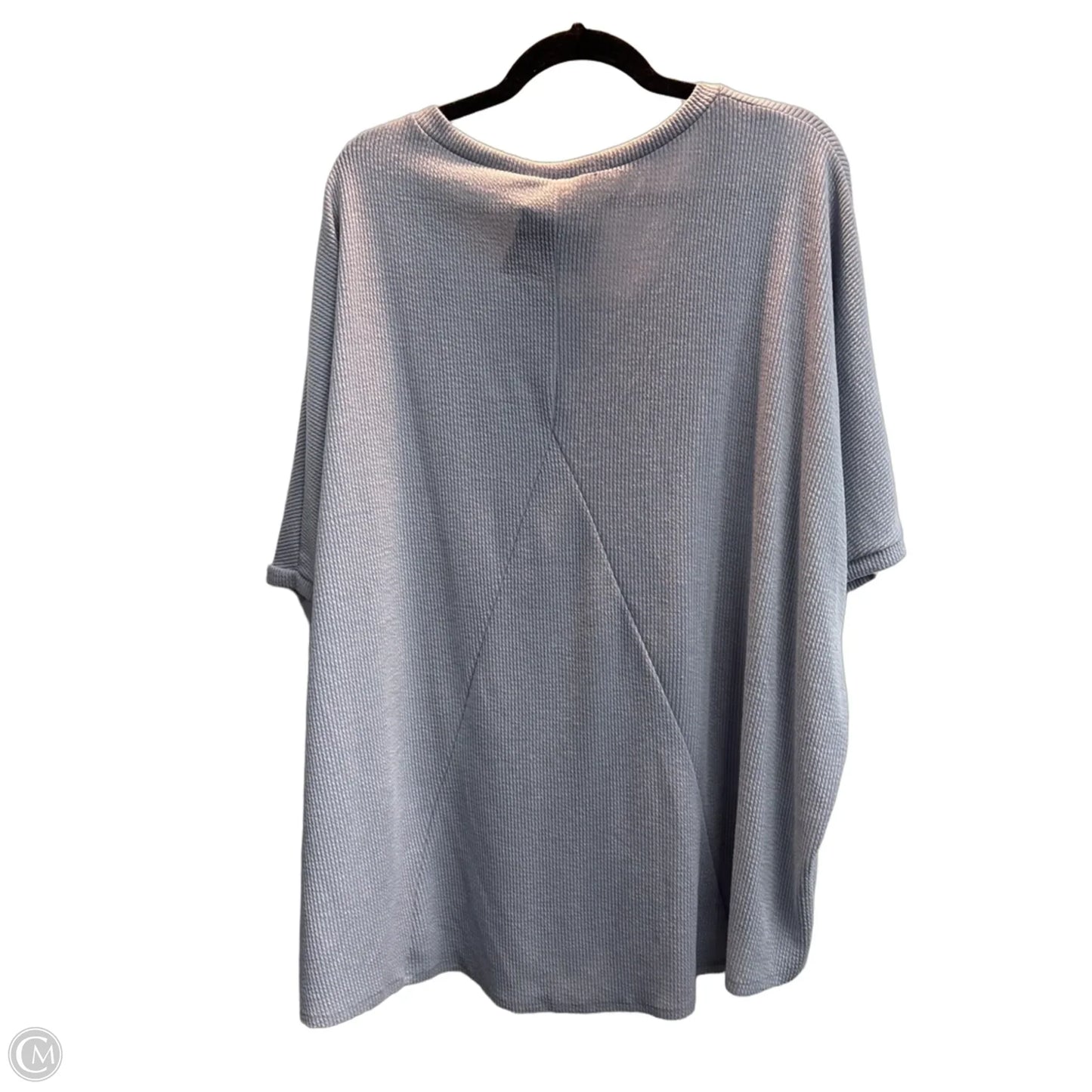 Top Short Sleeve By Artistic Works By Lu In Grey, Size: L