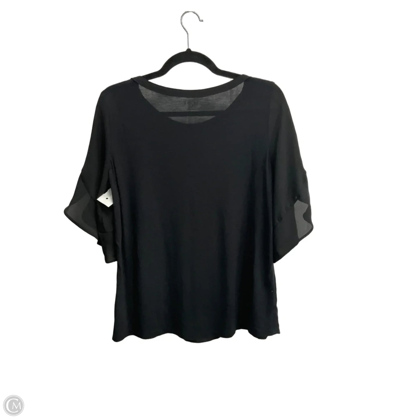 Top Short Sleeve By Loft In Black, Size: S