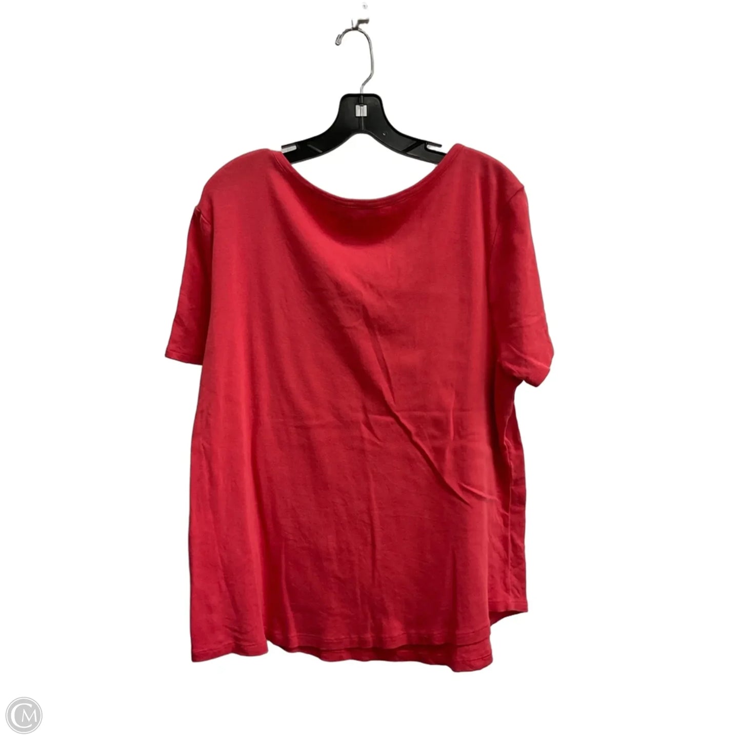 Top Short Sleeve Basic By Chicos In Red, Size: Xxl