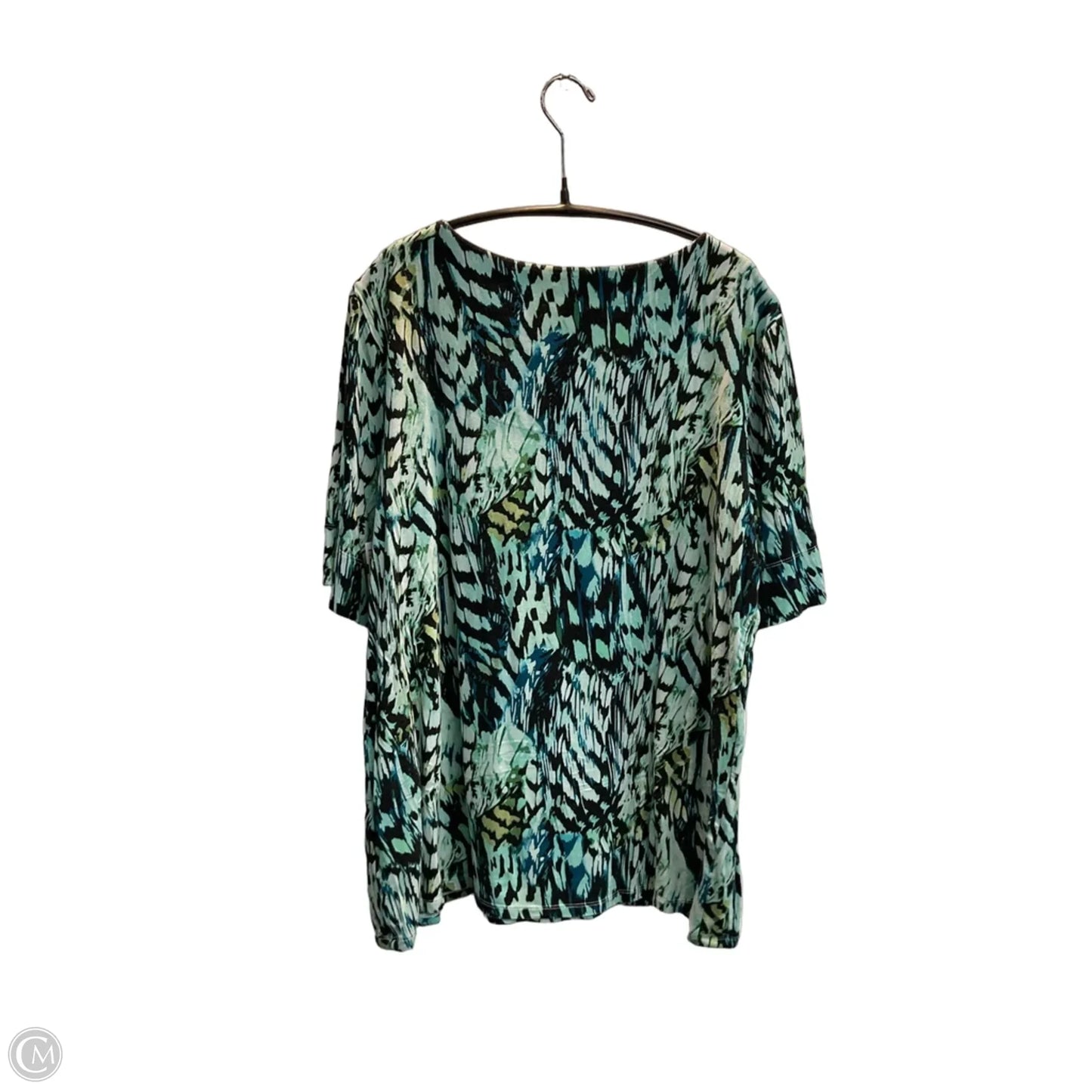 Top Short Sleeve By Chicos In Animal Print, Size: Xl