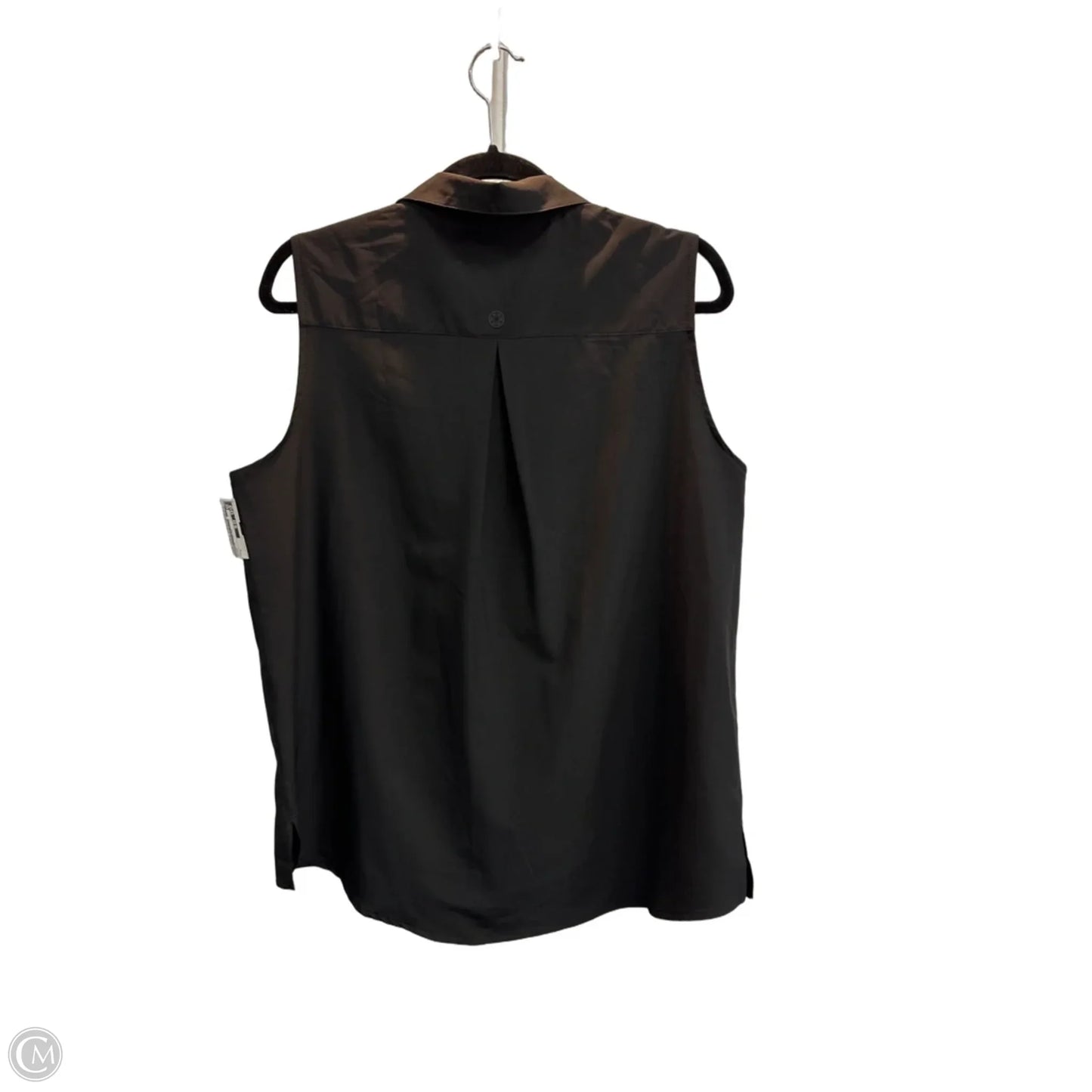 Athletic Top Short Sleeve By Gaiam In Black, Size: L