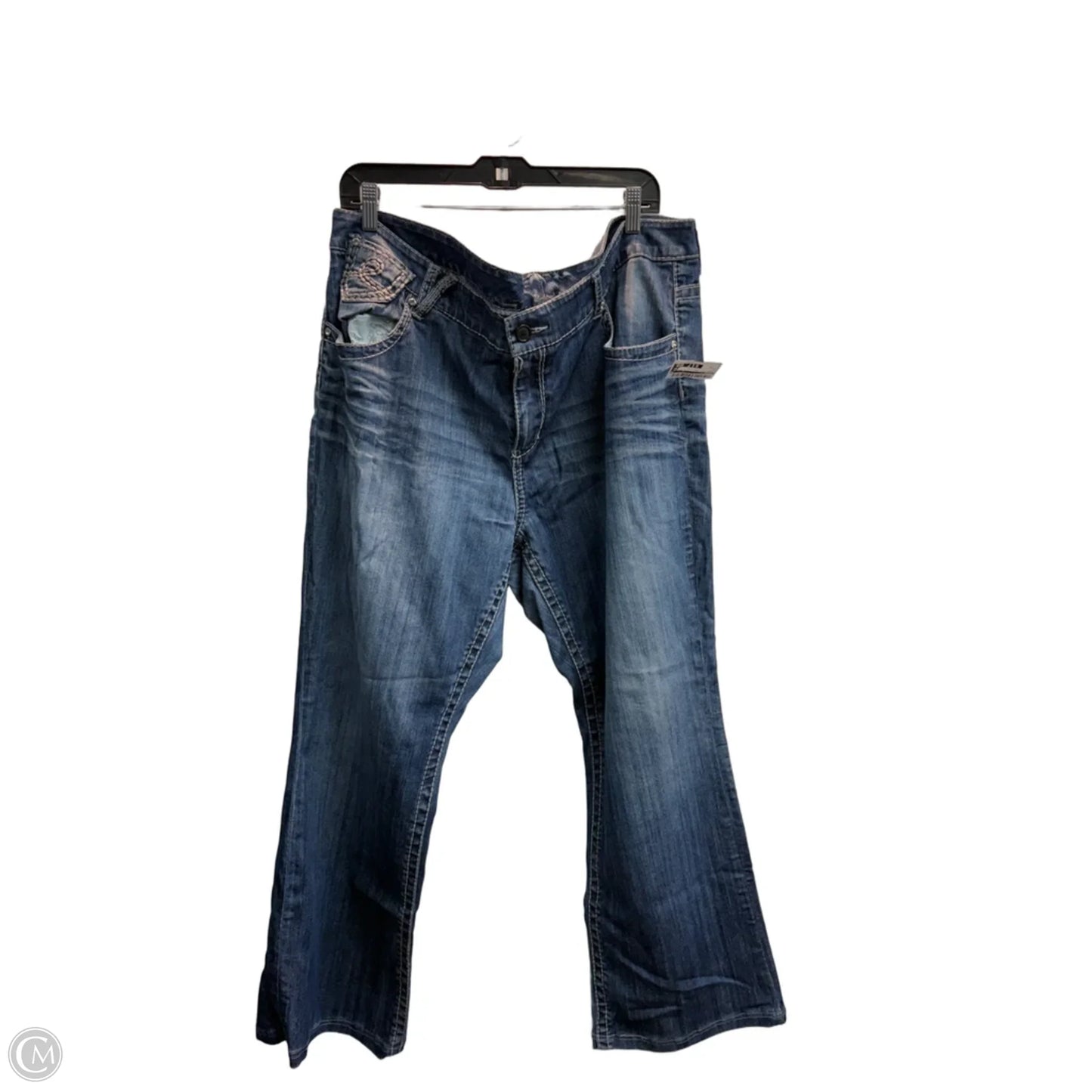 Jeans Boot Cut By Seven 7 In Blue, Size: 22