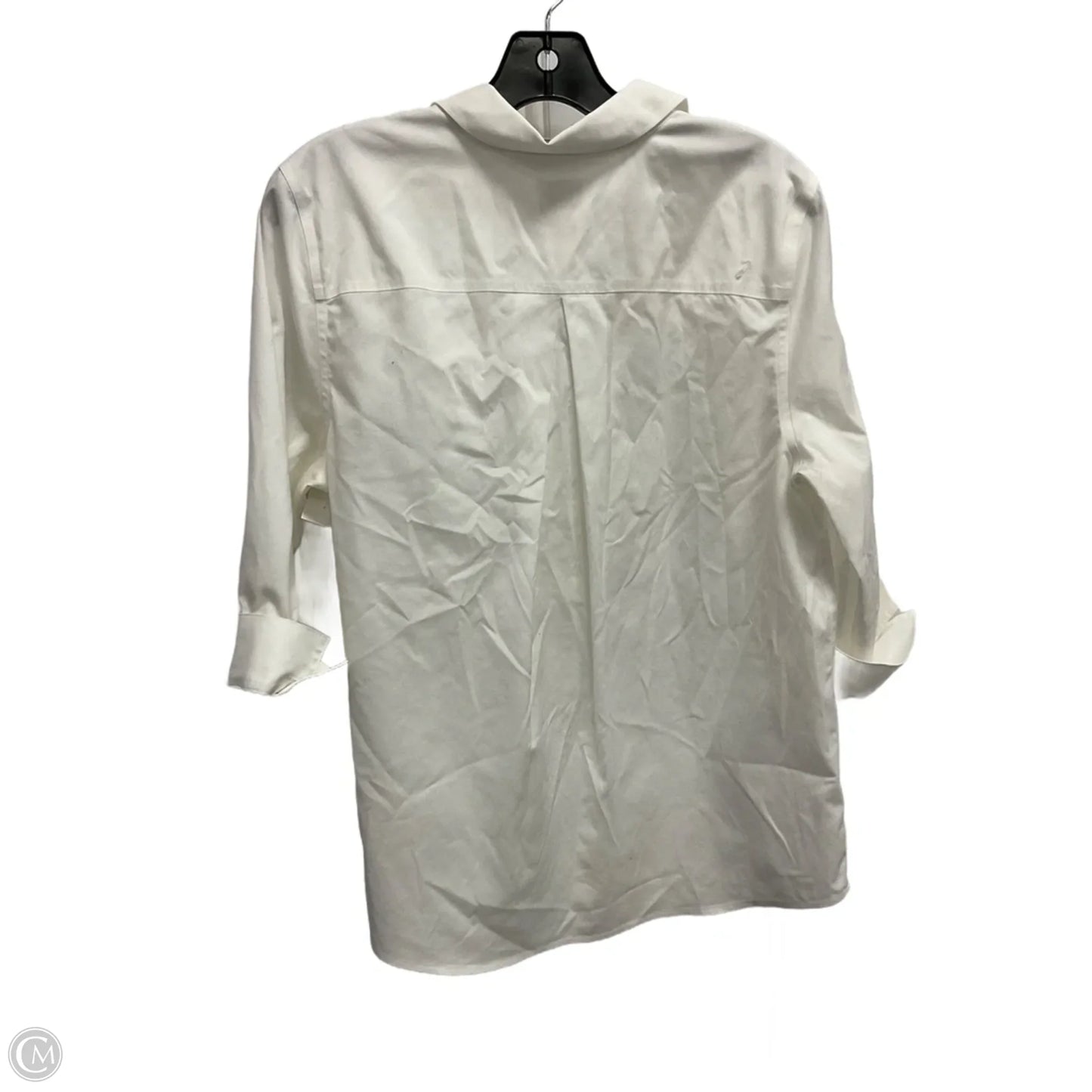 Blouse Long Sleeve By Chicos In White, Size: M
