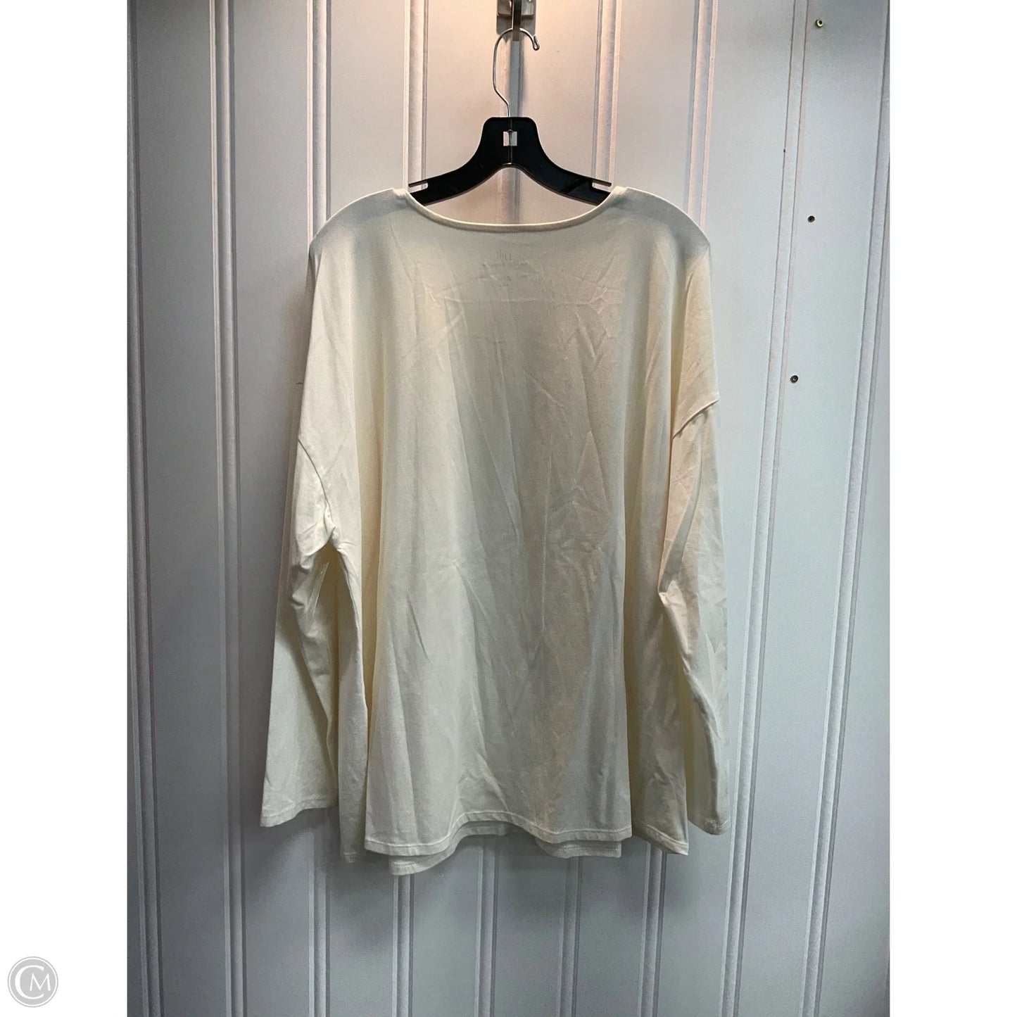 Top Long Sleeve By J. Jill In Cream, Size: 2x