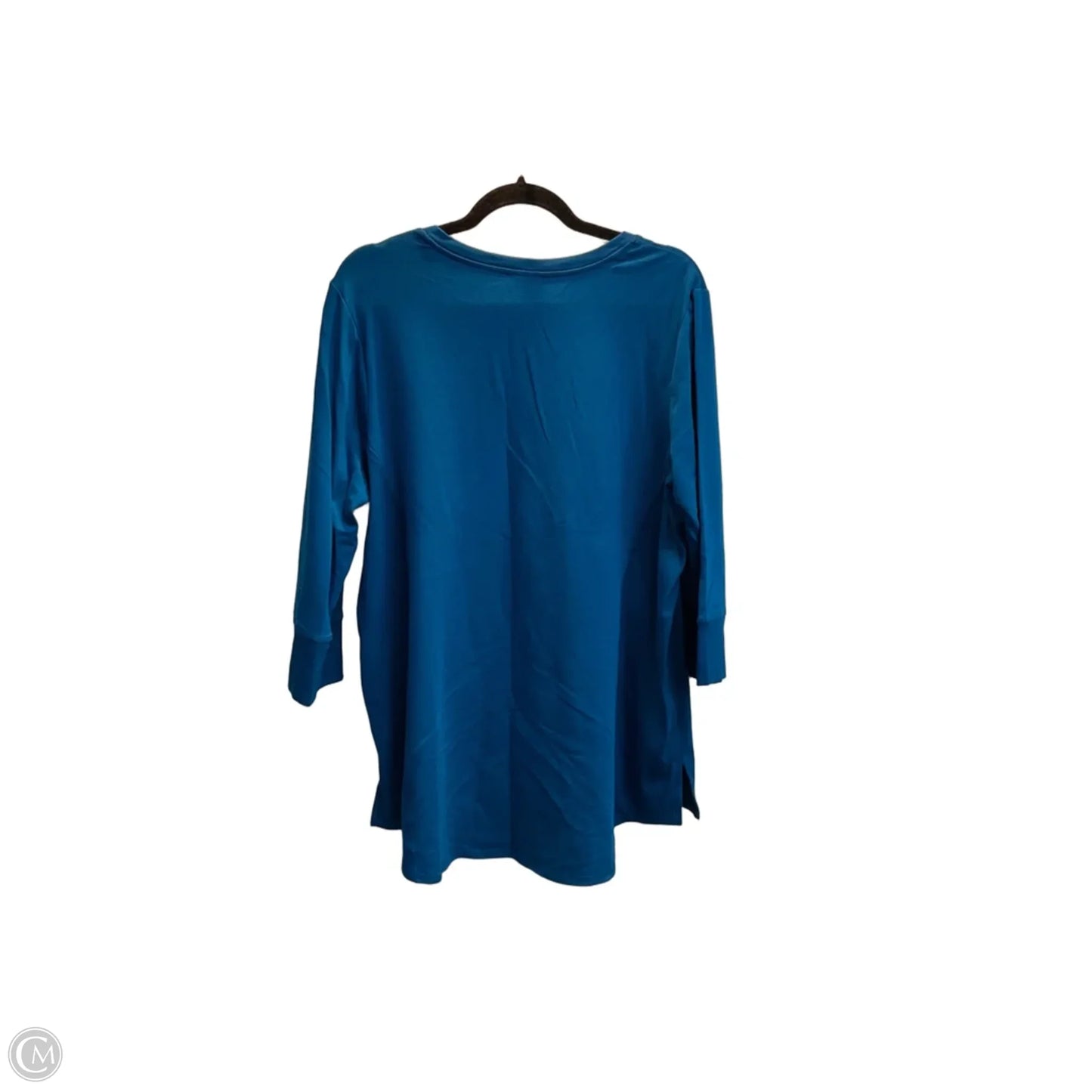 Top 3/4 Sleeve By Chicos In Blue, Size: Xxl