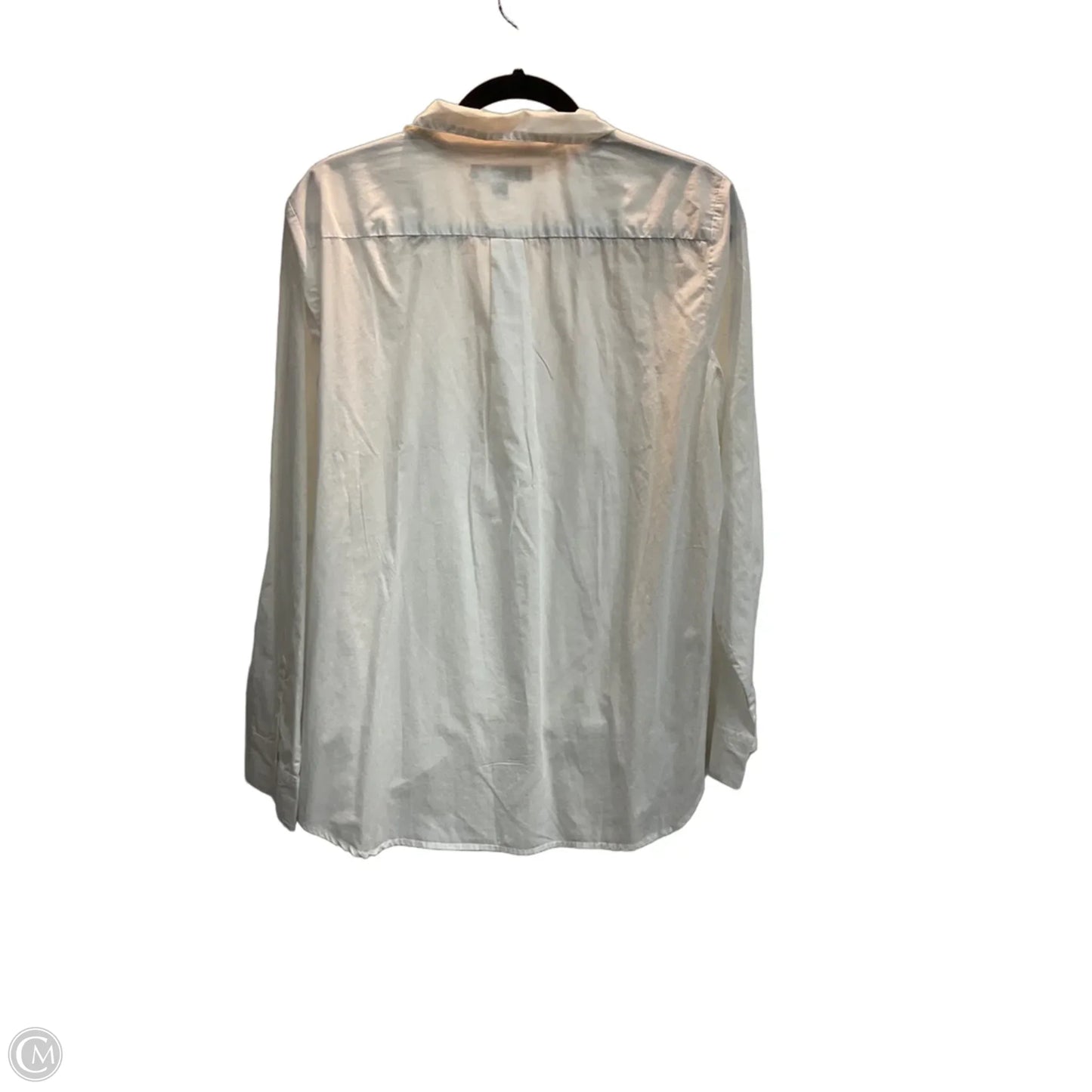 Top Long Sleeve By Banana Republic In White, Size: L