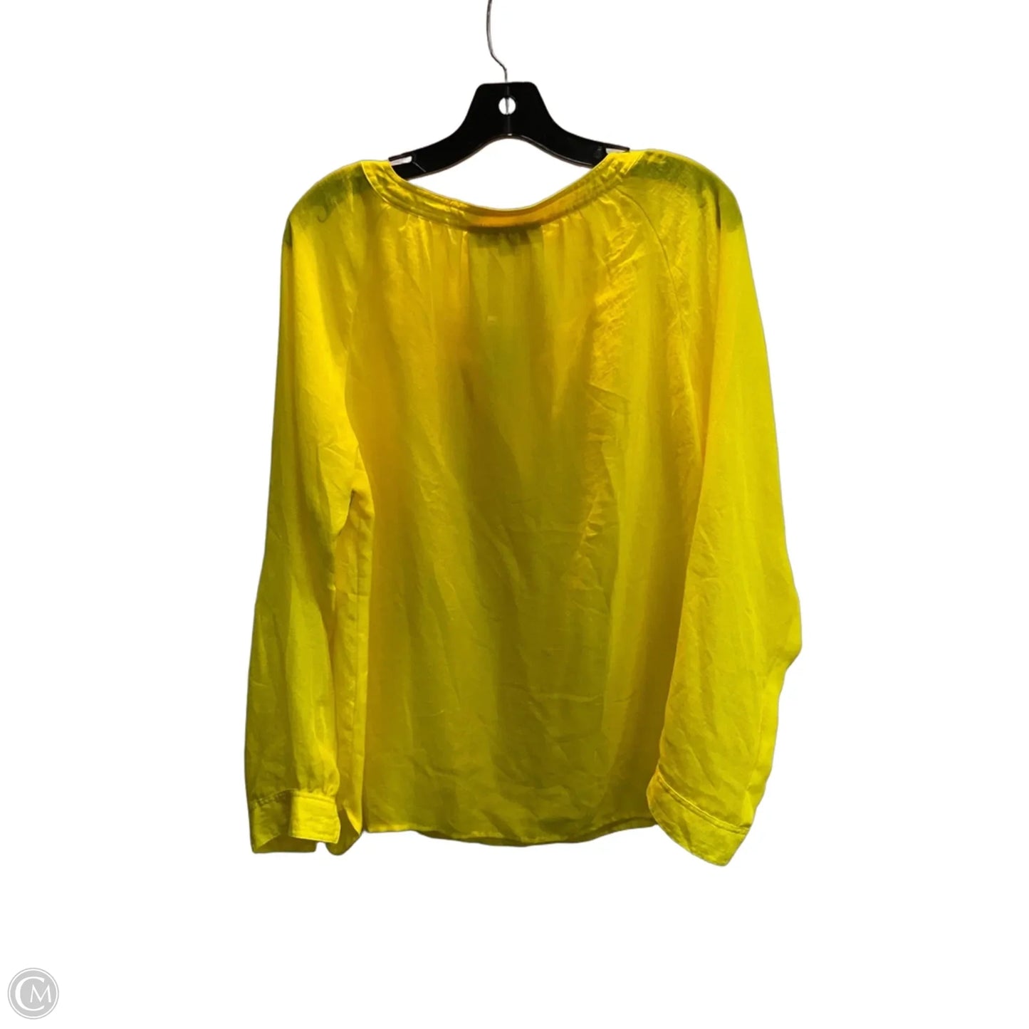 Blouse Long Sleeve By Loft In Yellow, Size: L