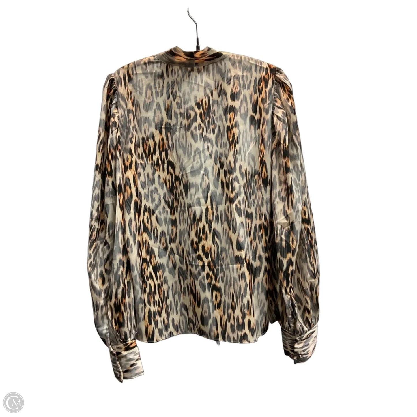 Blouse Long Sleeve By Rachel Roy In Animal Print, Size: M