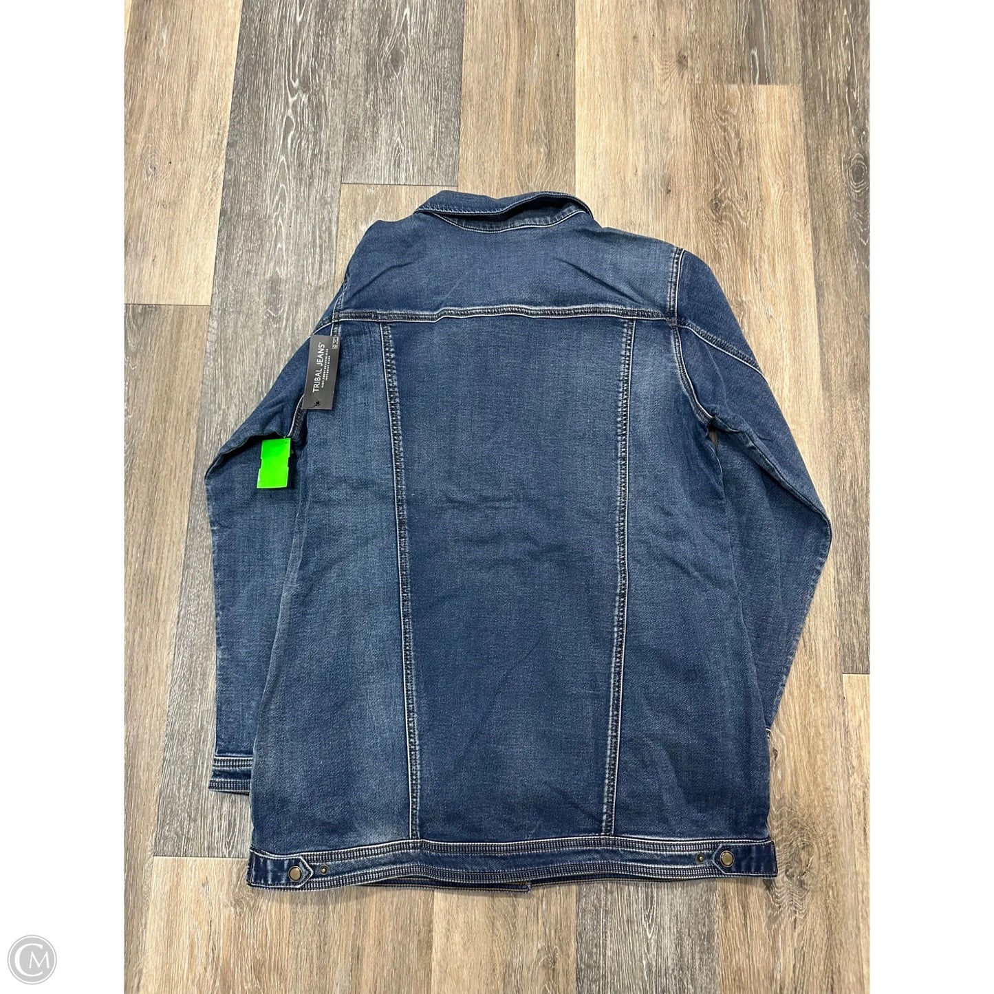 Jacket Denim By Tribal In Blue Denim, Size: L