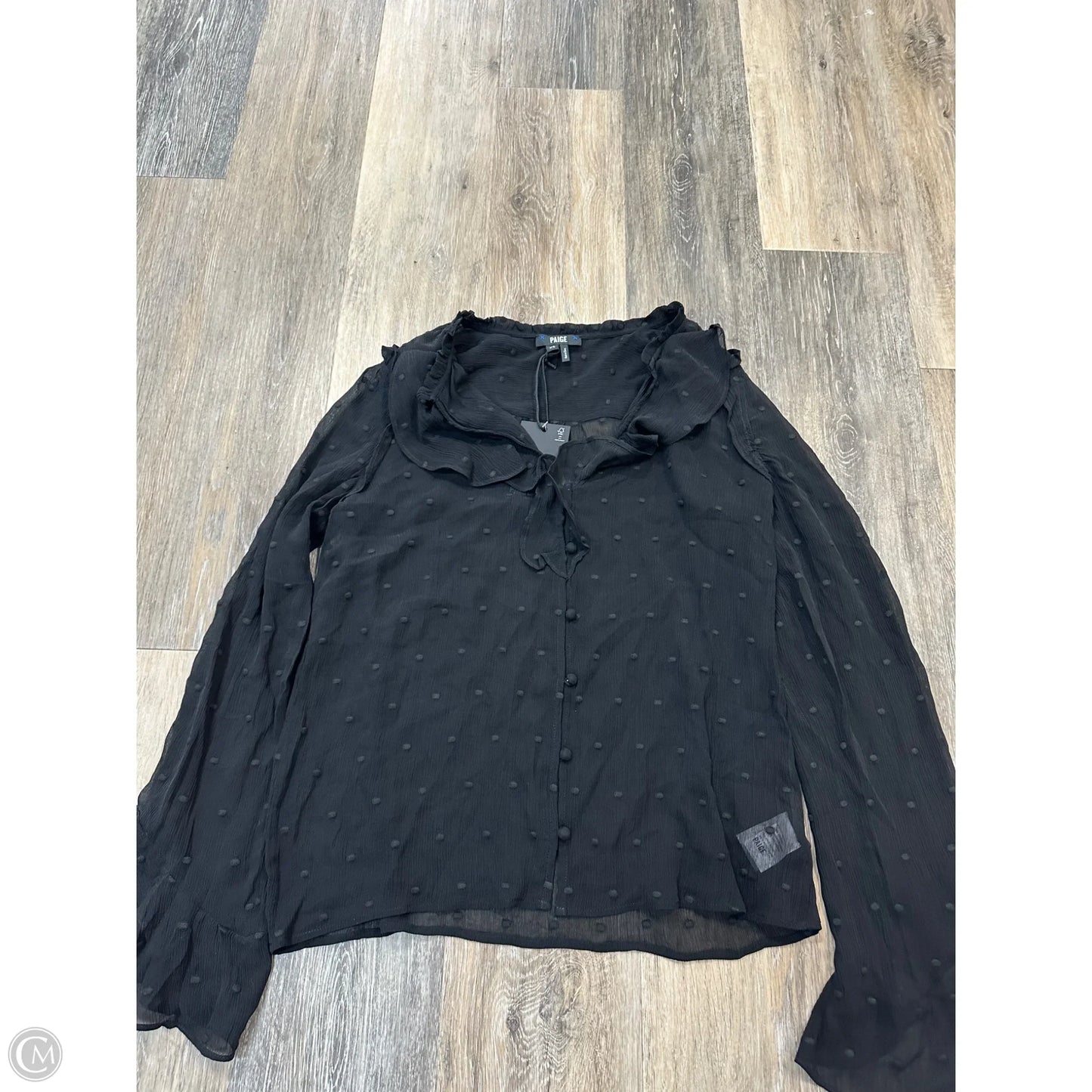 Blouse Designer By Paige In Black, Size: Xs