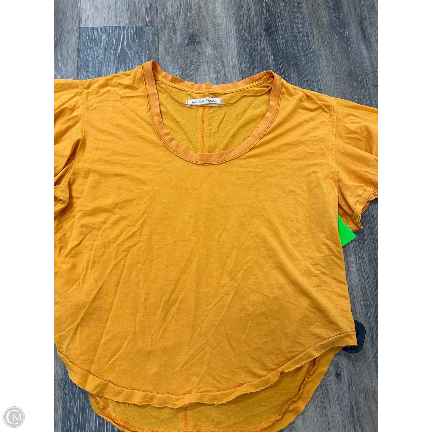 Top Short Sleeve By We The Free In Yellow, Size: Xs