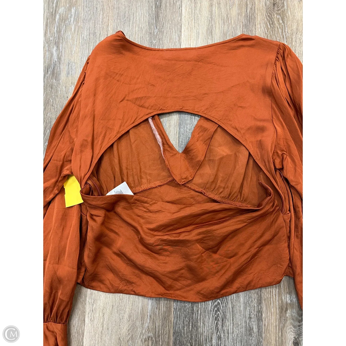 Blouse Long Sleeve By Anthropologie In Orange, Size: L