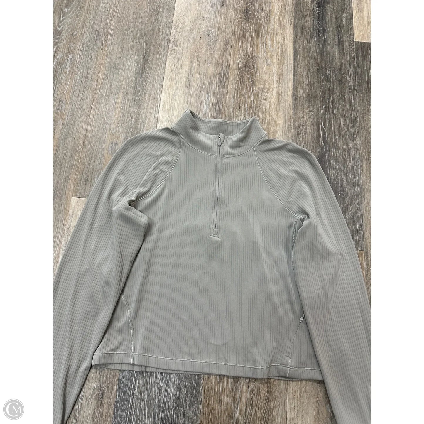 Athletic Top Long Sleeve Collar By Lululemon In Brown, Size: 12