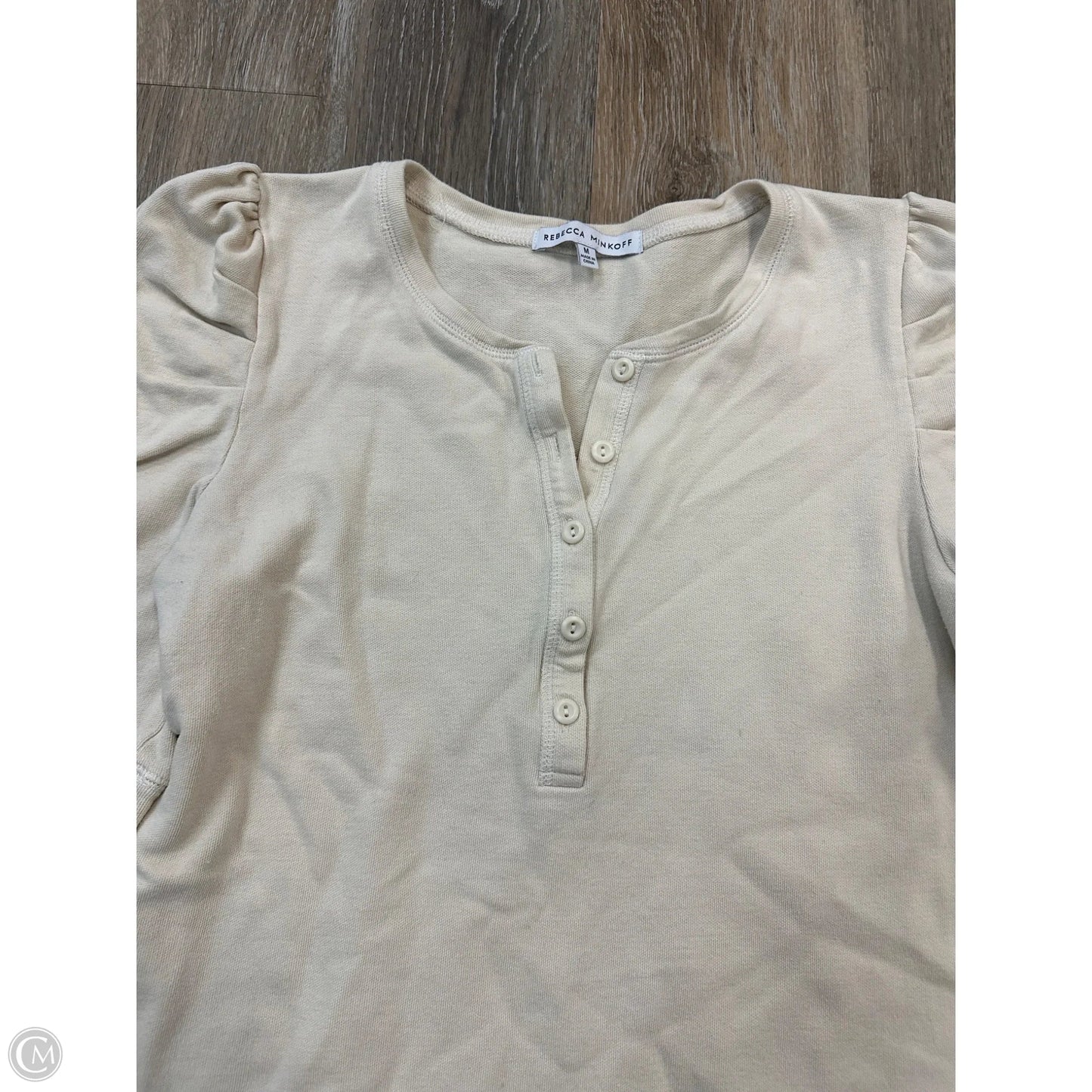 Top Short Sleeve Designer By Rebecca Minkoff In Yellow, Size: M