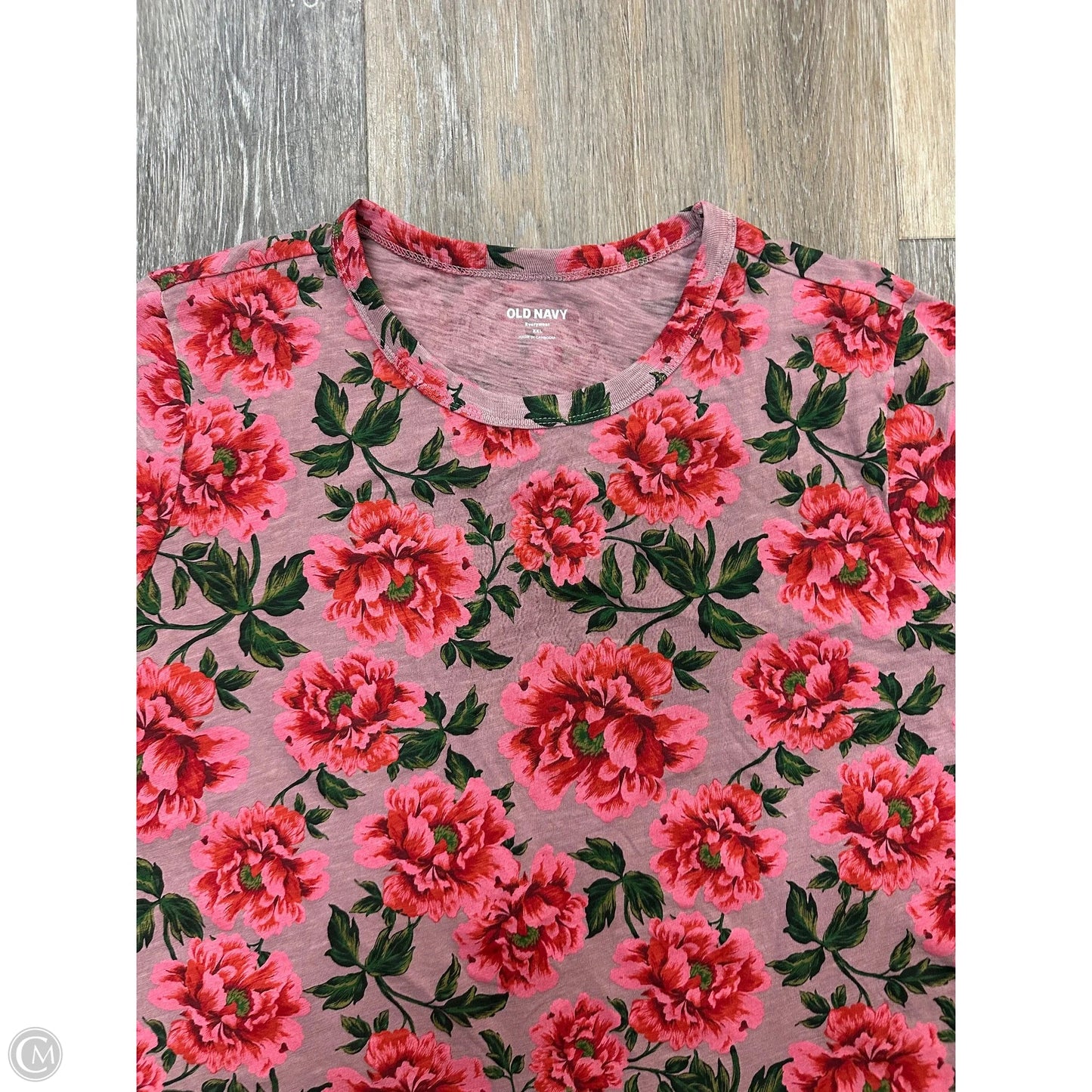 Top Short Sleeve By Old Navy In Floral Print, Size: Xxl